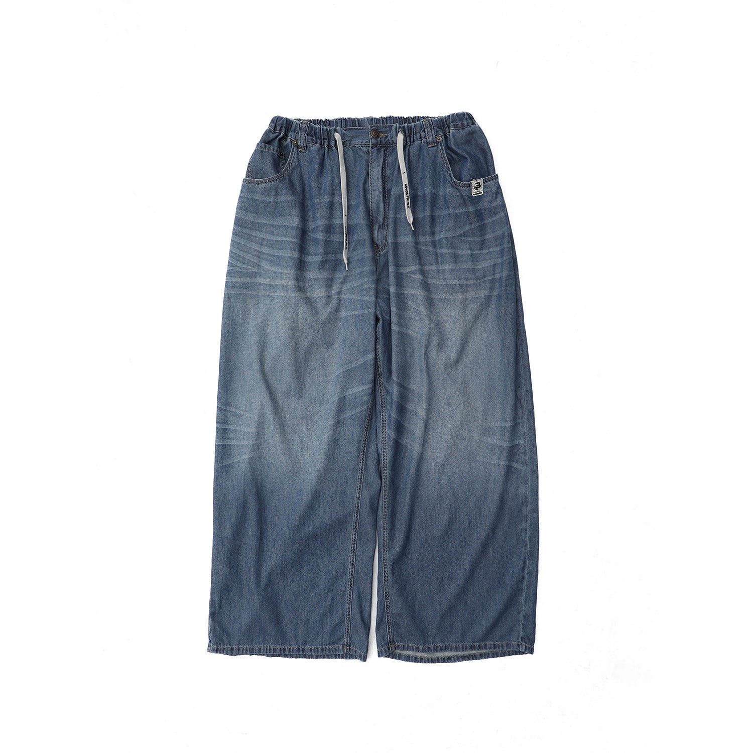 Mason Prince Comfortable Denim Wide-Leg Pants