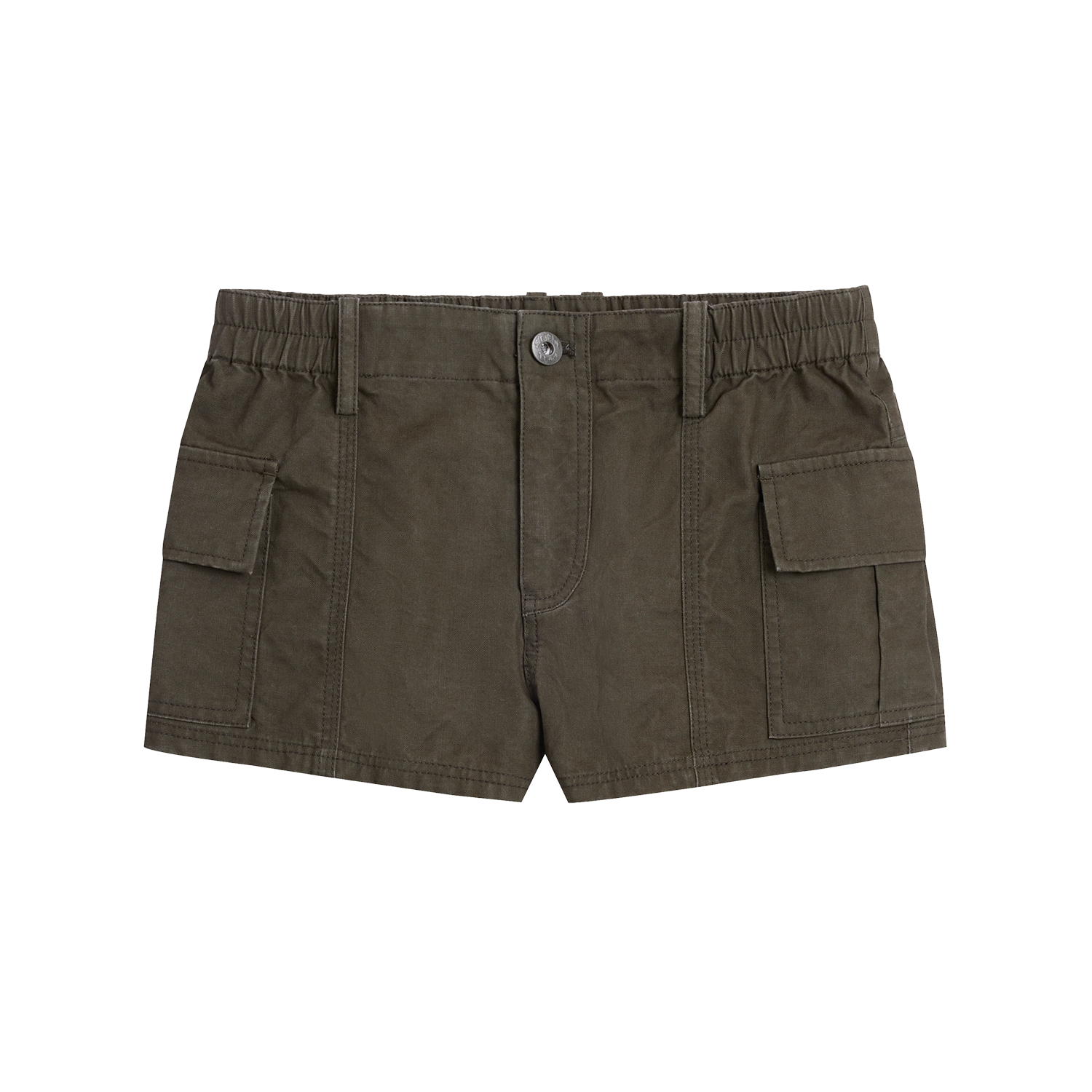 Alright Then Retro Cotton Hot Pants - Faded Wash