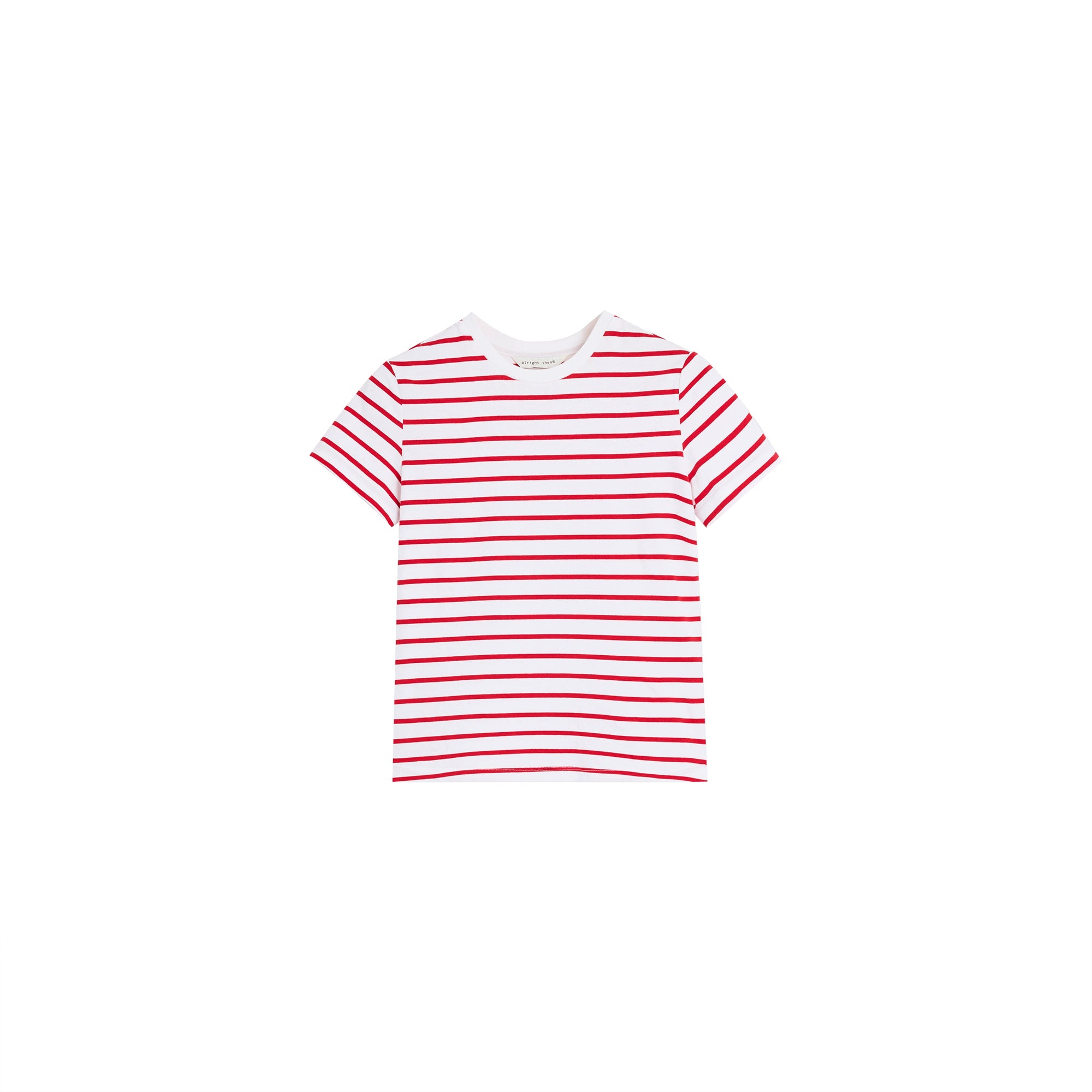 Alright Then Classic Cotton Striped T-Shirt in Multiple Colors