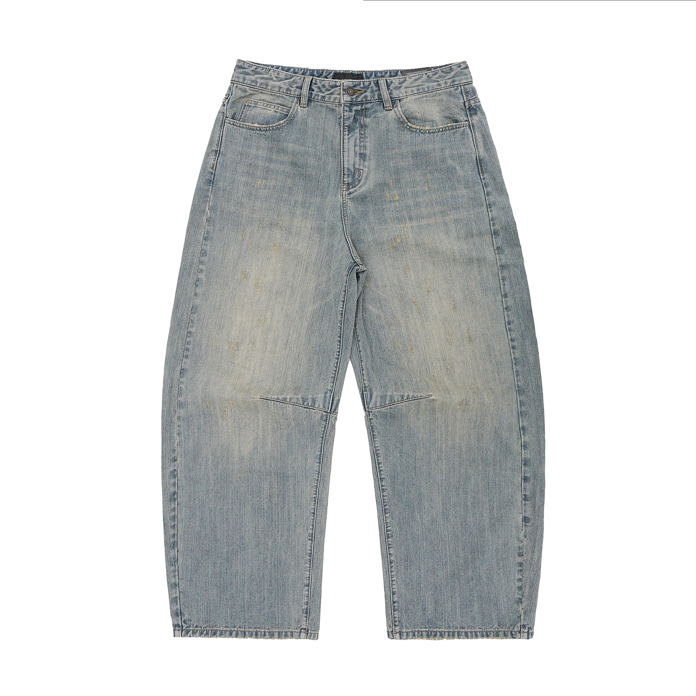 Mason Prince Vintage Light Blue Wide-Leg Denim Trousers