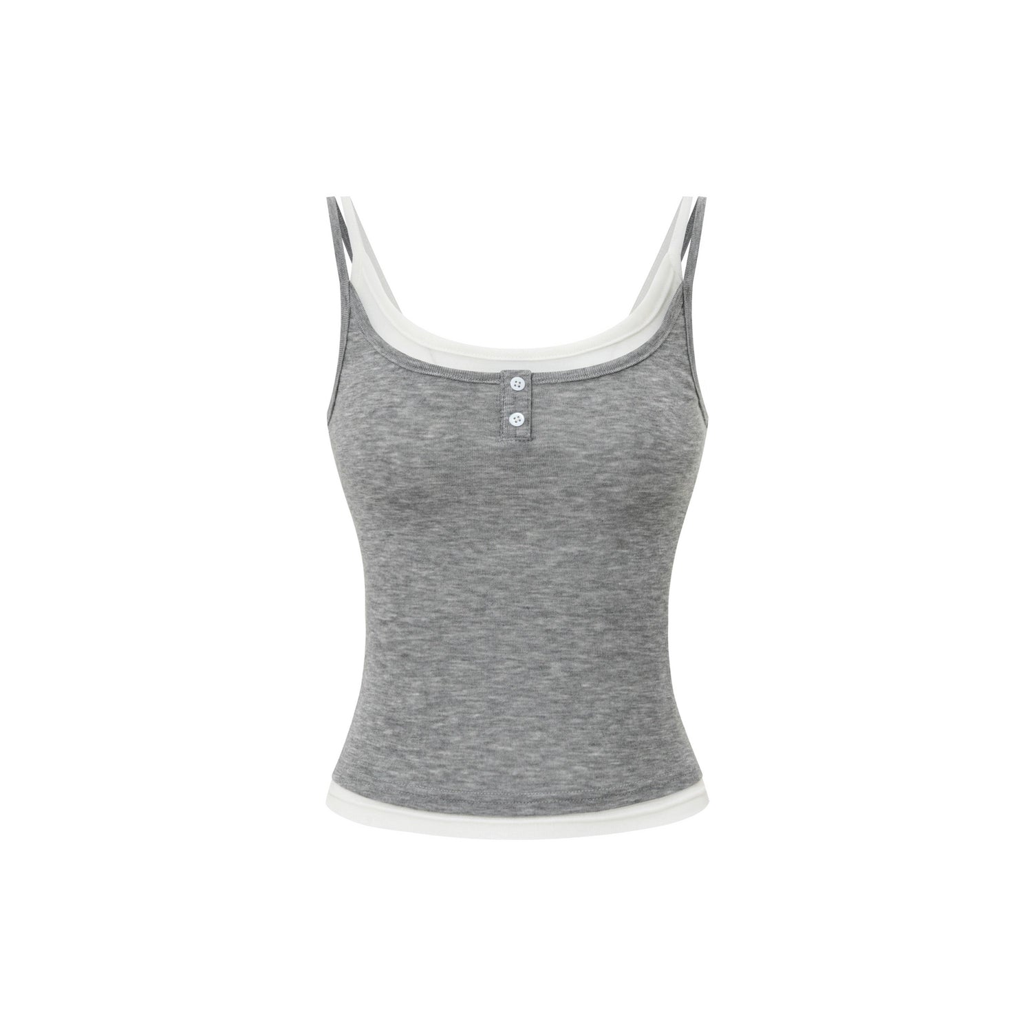 Puki Puki Women's Trendy Henley Two-Piece Camisole