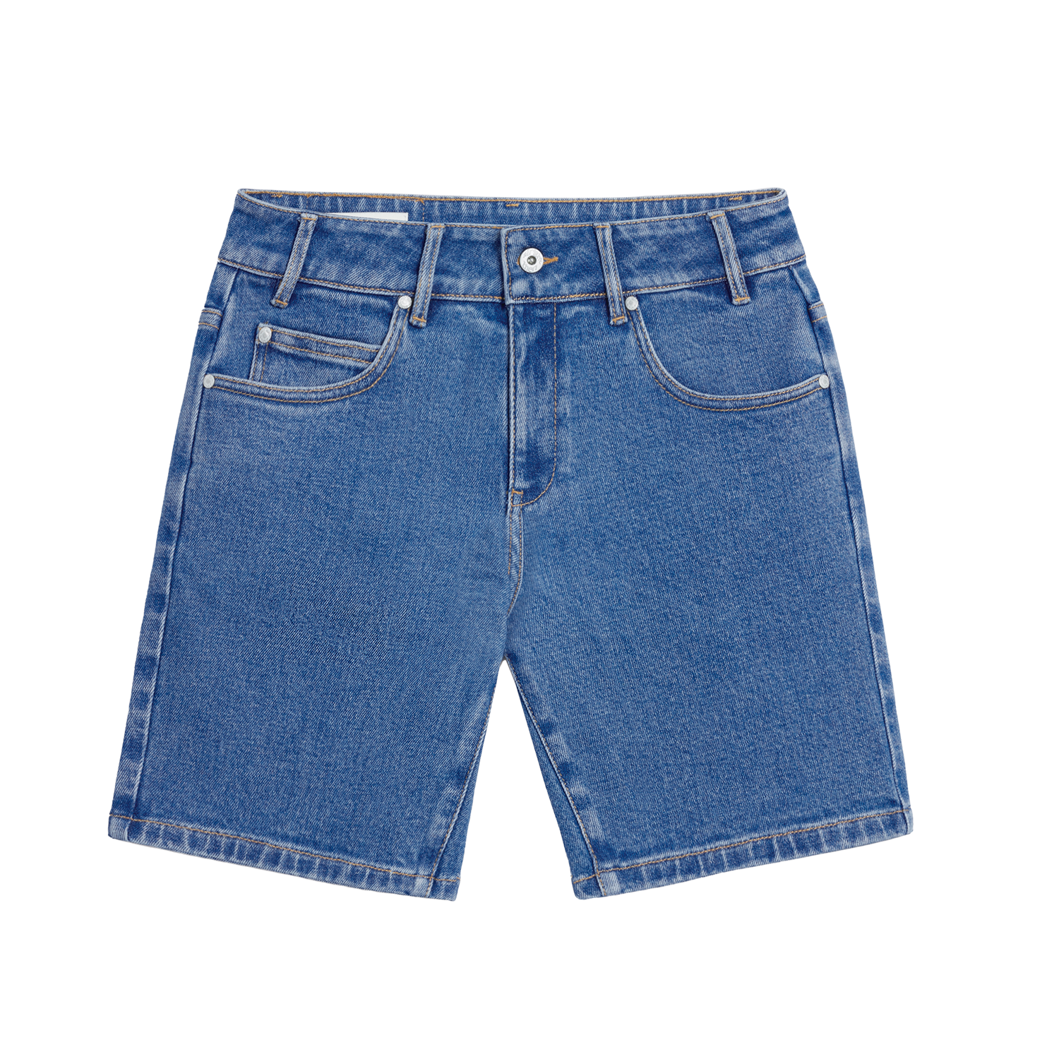 Alright Then Denim Mid Pants - Classic Blue Stretch Fit