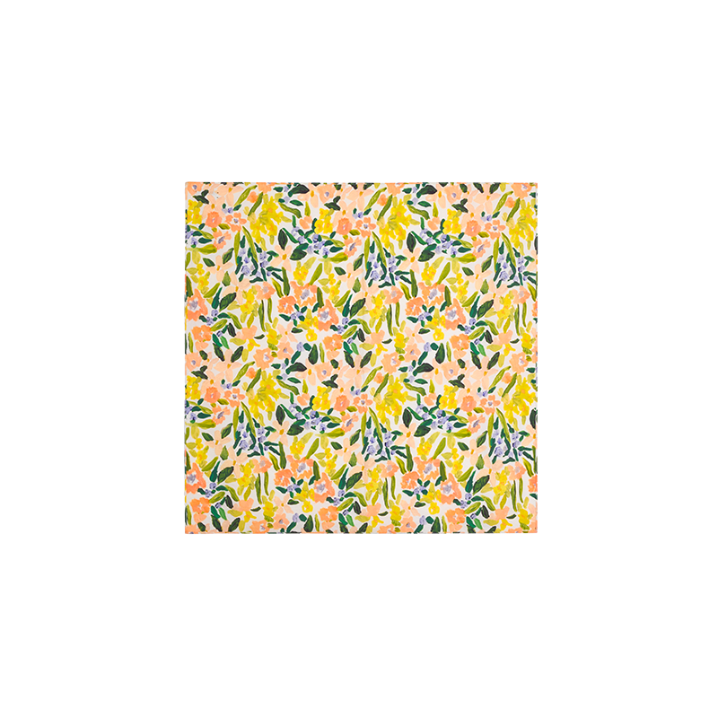 Alright Then Colorful Floral Print Silk Scarf