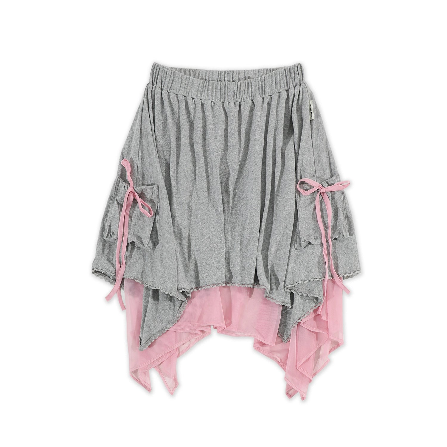 MoroMoro Irregular Lace Hem Splicing Skirt for Women