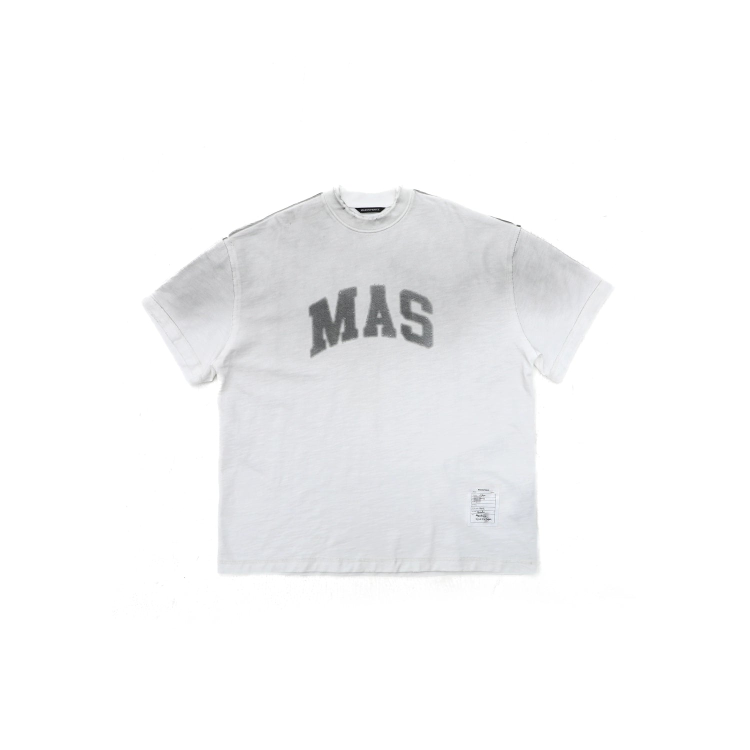 Mason Prince Textured Cotton Crew Neck Graphic Tee