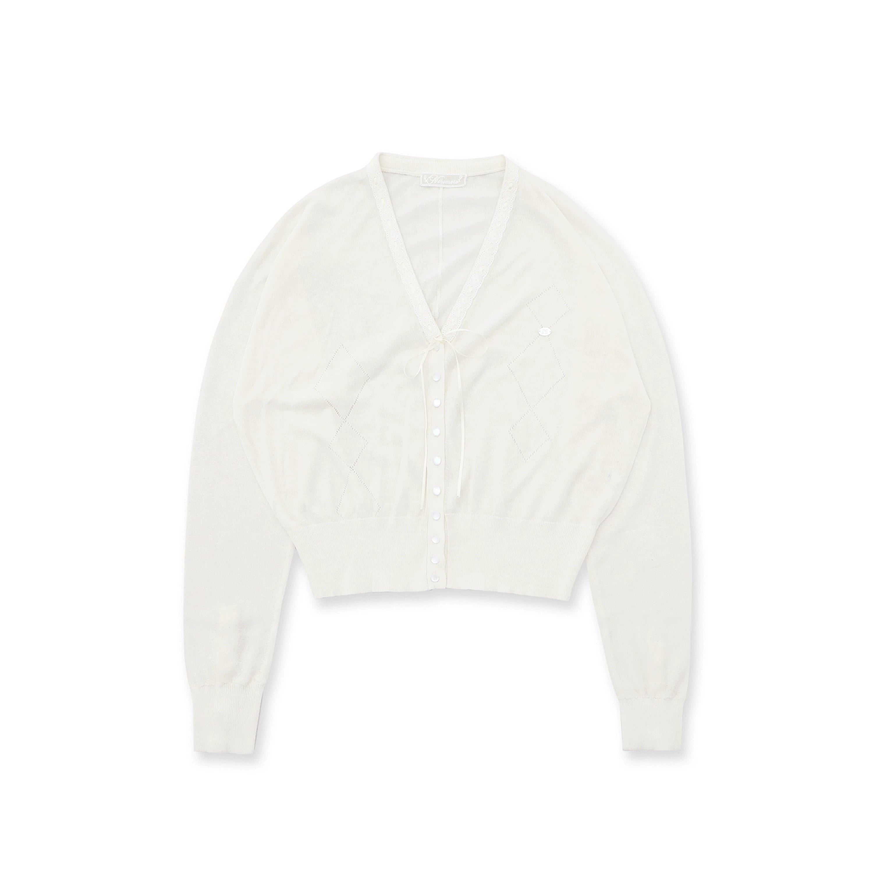 MoroMoro Lightweight V-Neck Cardigan with Lace Details