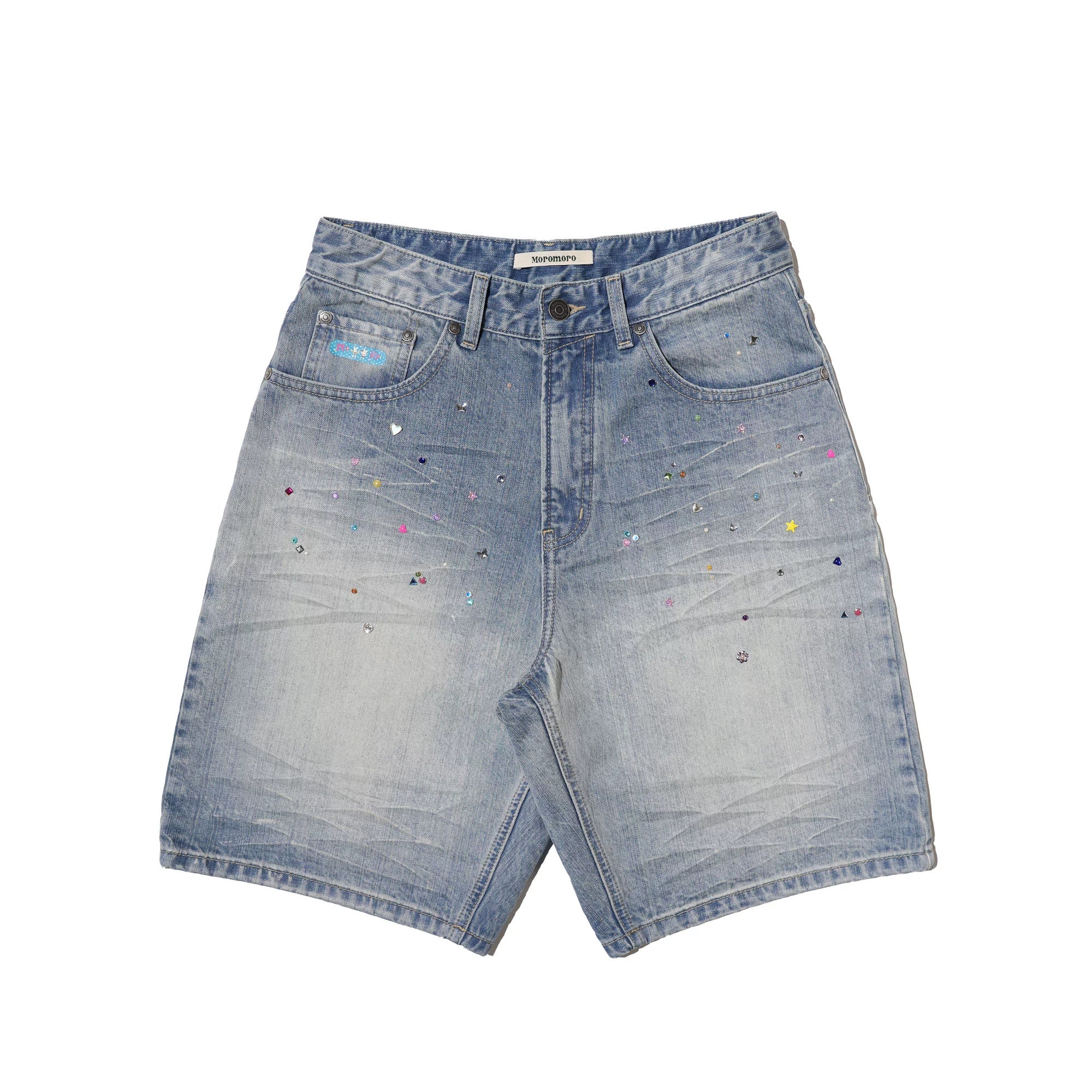 MoroMoro Colorful Irregular Denim Trousers