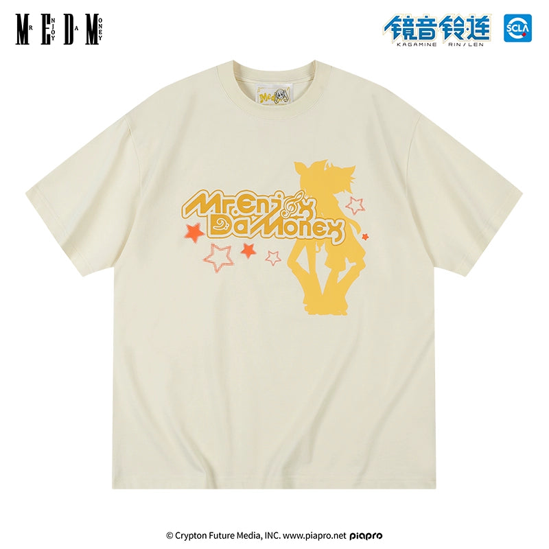 MEDM Hatsune Miku Character Silhouette T-Shirt for Summer