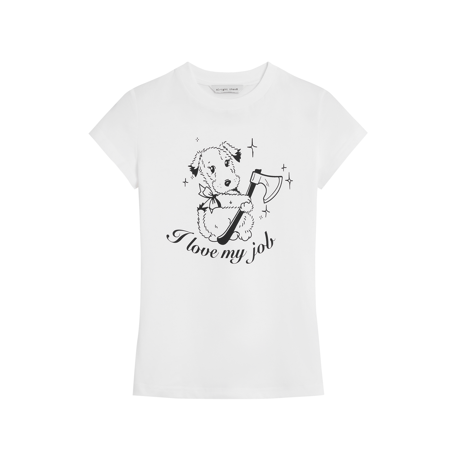Alright Then Cotton Square Tee - Love or Hate