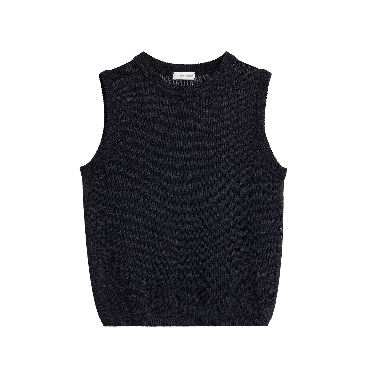 Alright Then Washi Yarn Sheer Peplum Fitted Tank Top