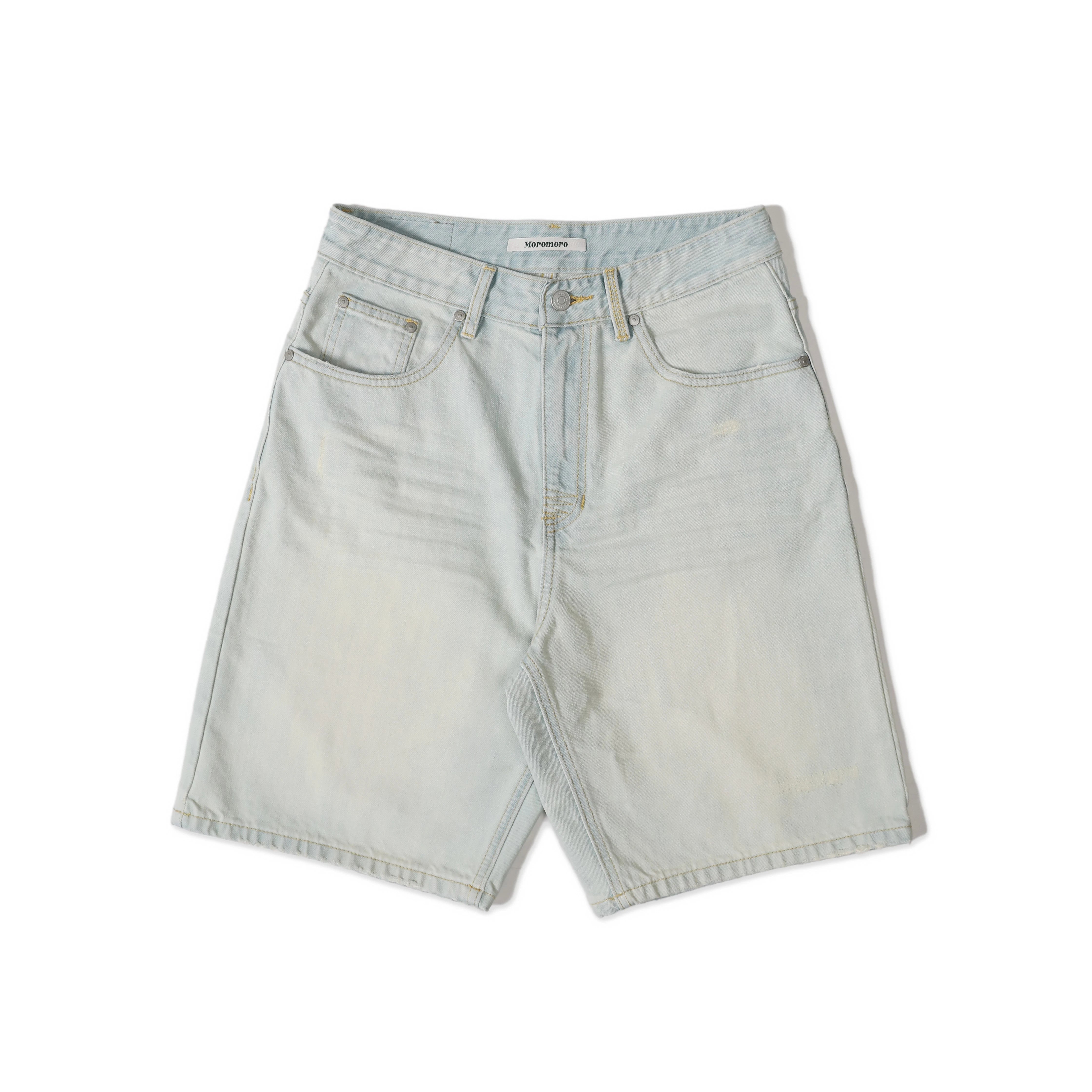 MoroMoro Vintage Light Blue Distressed Wide-Leg Pants