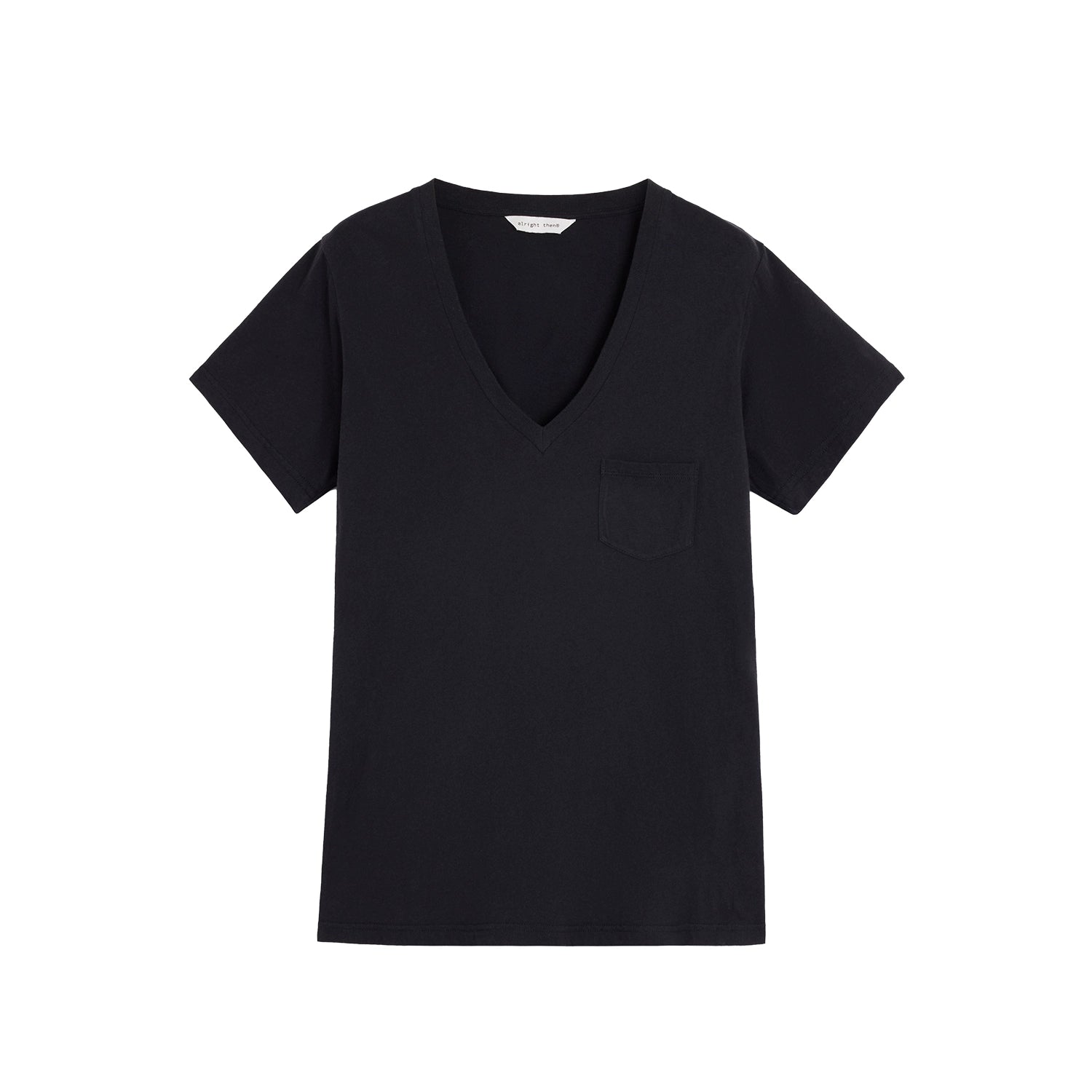 Alright Then Multicolor Loose Deep V-Neck T-Shirt