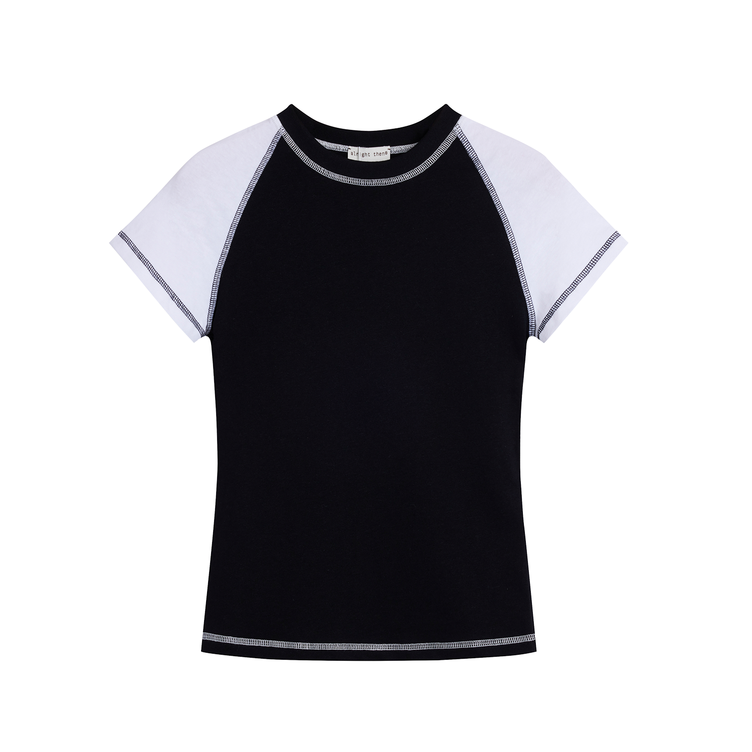 Alright Then Tri-Color Vintage Short Sleeve T-Shirt