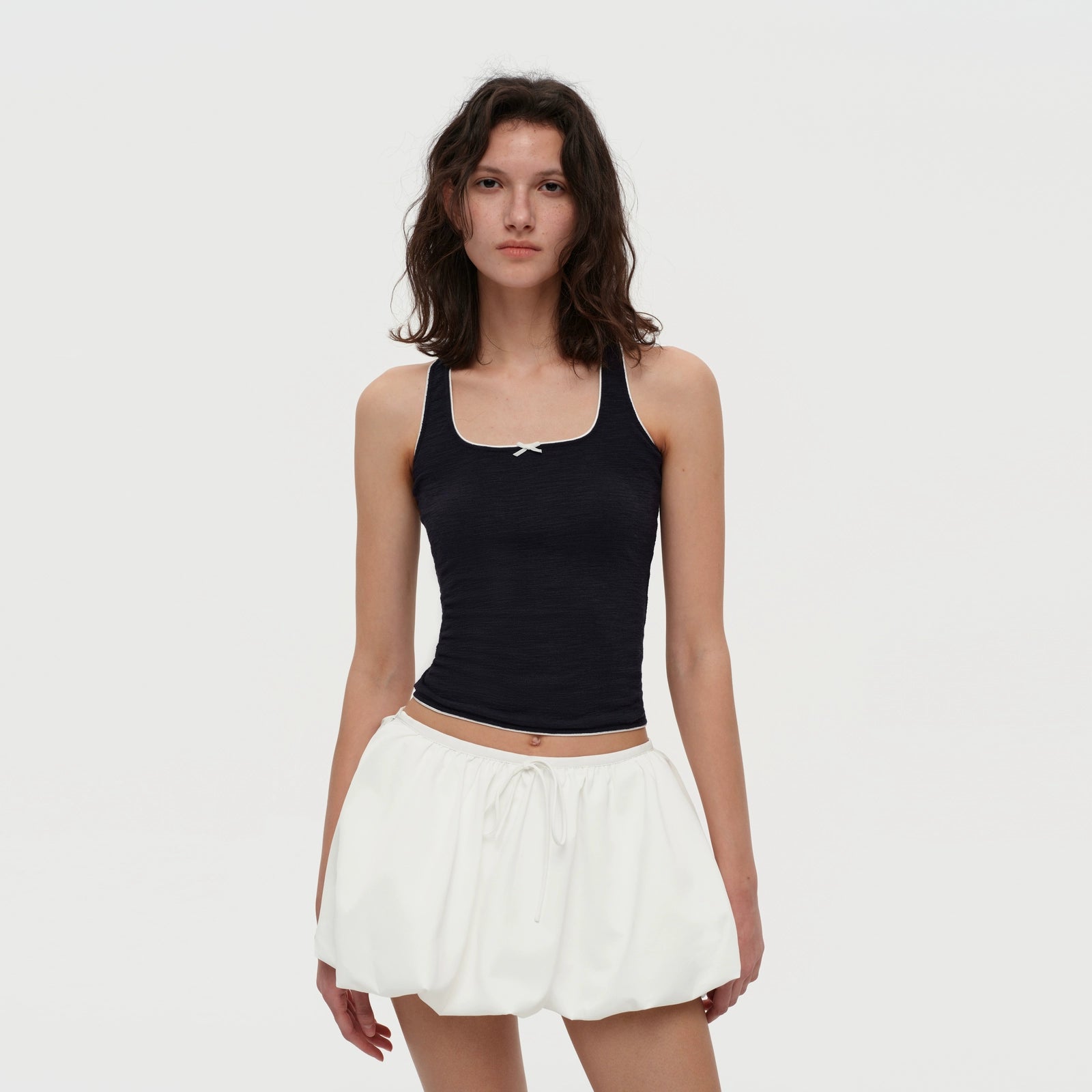 Puki Puki Lightweight Slim Fit Camisole with Bow Detail