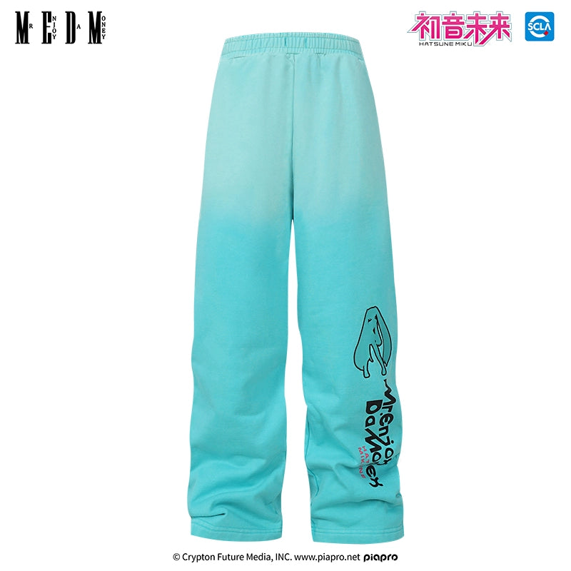 MEDM Casual Wide-Legged Sweatpants Featuring Character Silhouettes