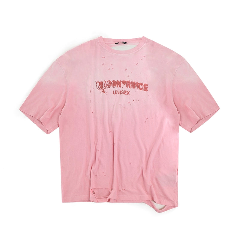 Mason Prince Irregular Destruction Short-Sleeve T-Shirt
