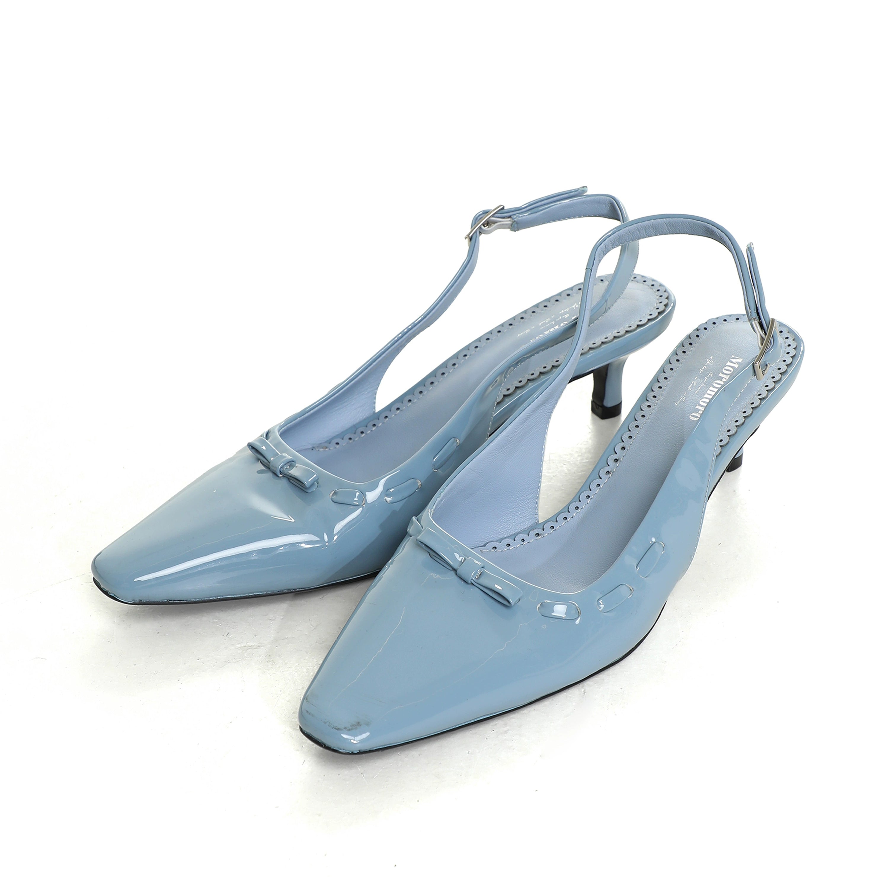 Moromoro Stylish Patent Leather Slingback Heels