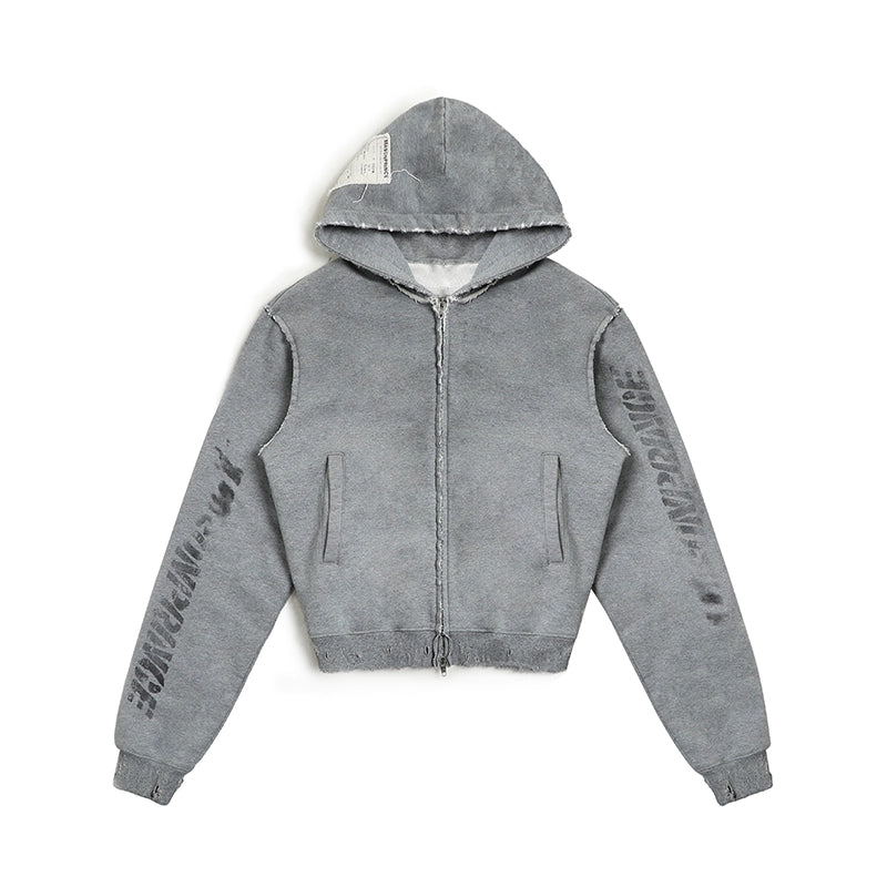 Mason Prince Graffiti Remake Hooded Sweatshirt in Floral Gray