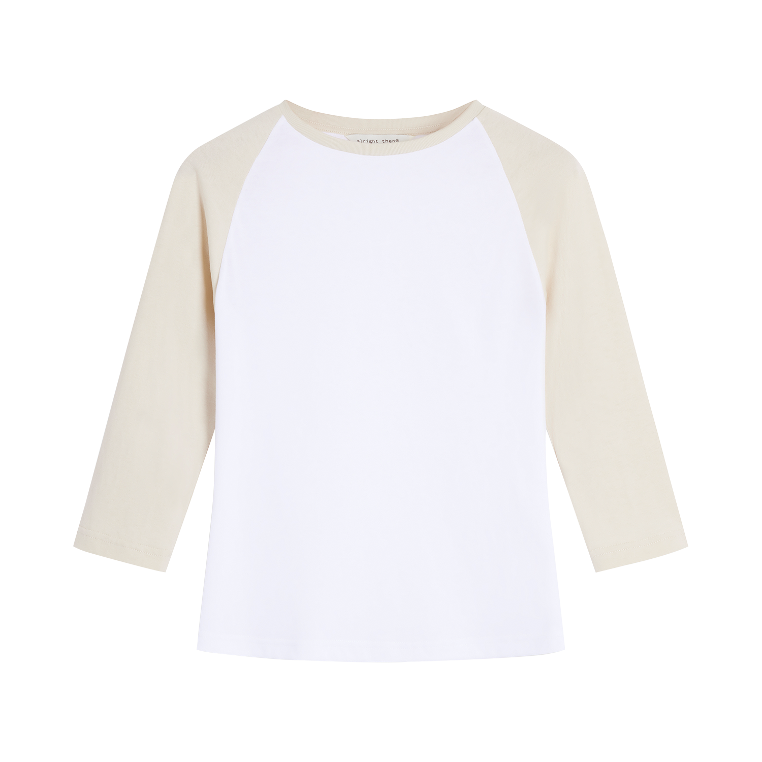 Alright Then Cotton Snowflake Pattern Sleeve T-Shirt