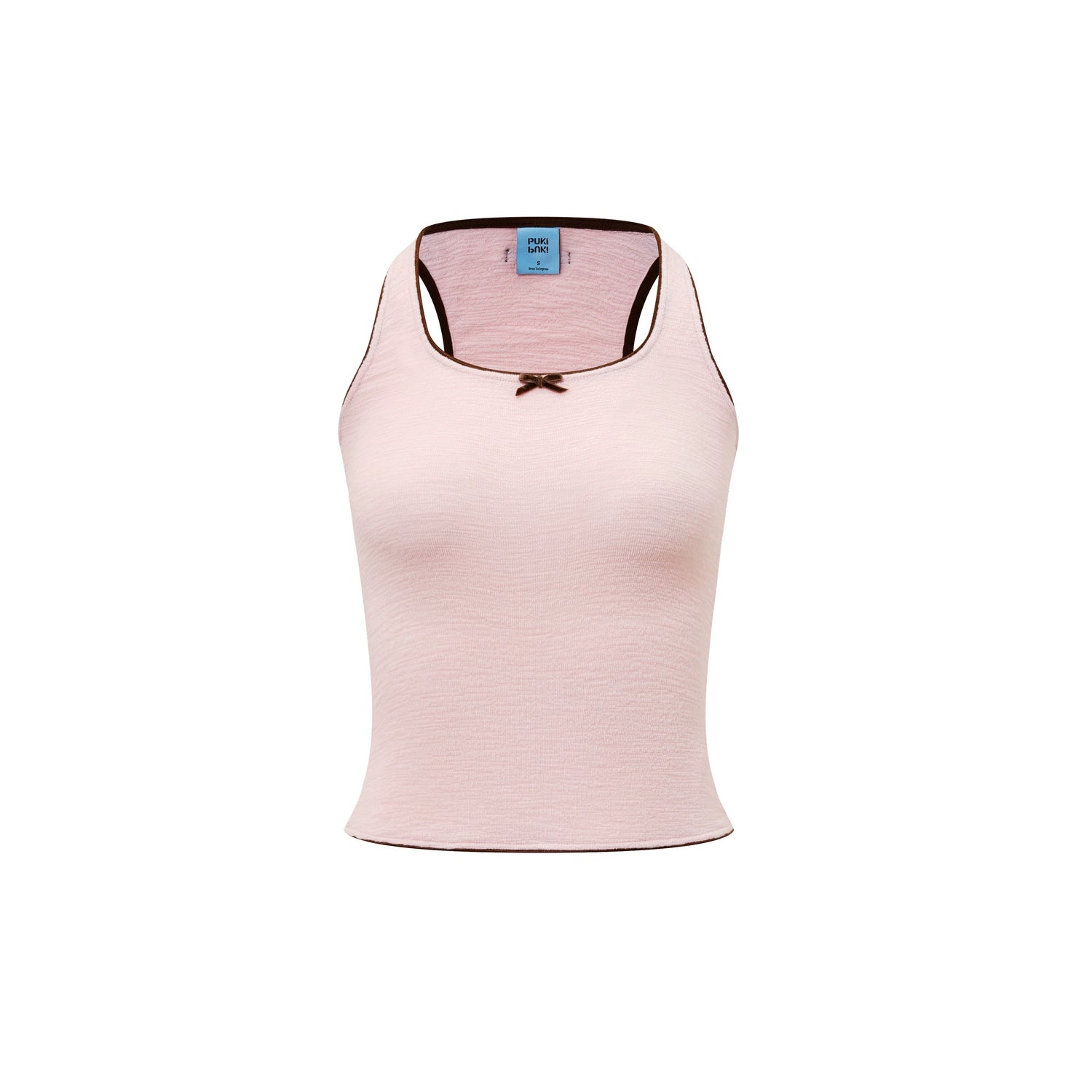 Puki Puki Stylish Slim Fit Tank Top with Color Contrast