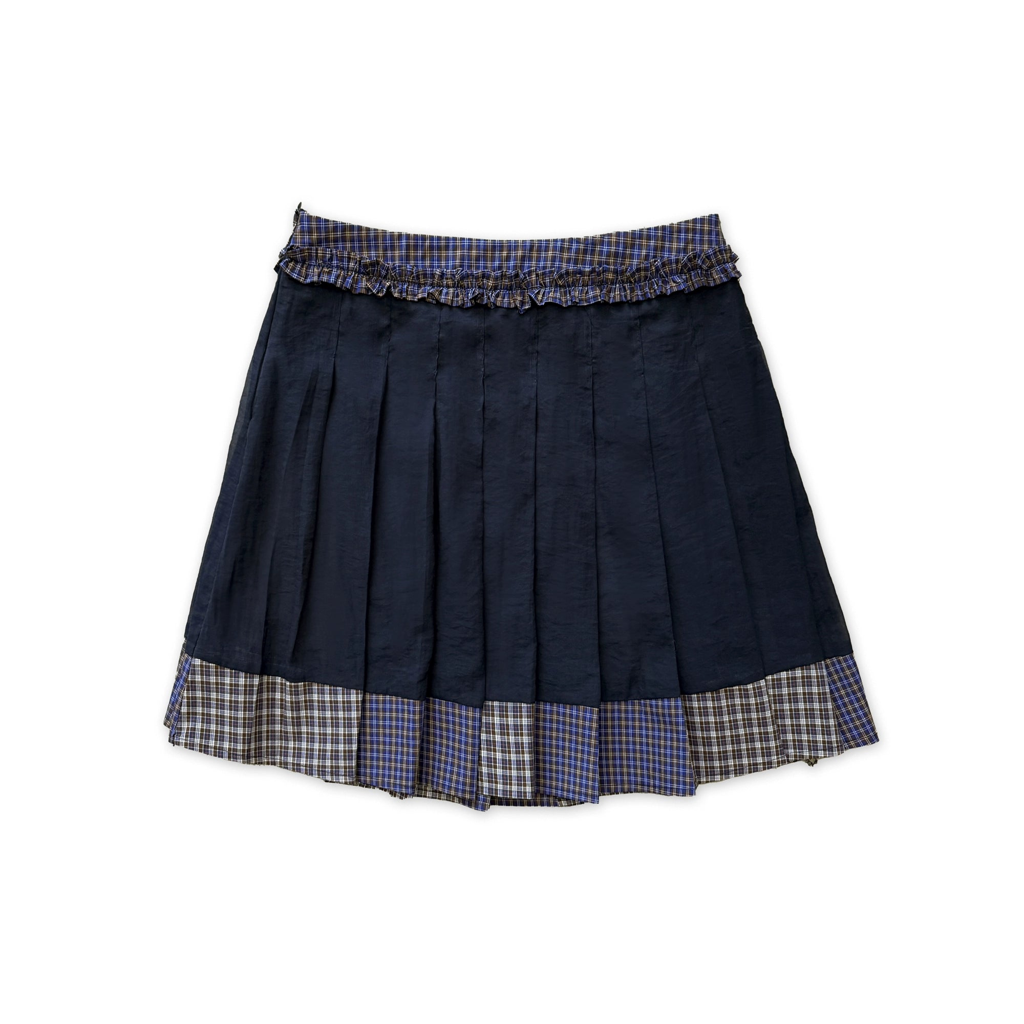 MoroMoro Layered Pleated Skirt with Lace Details