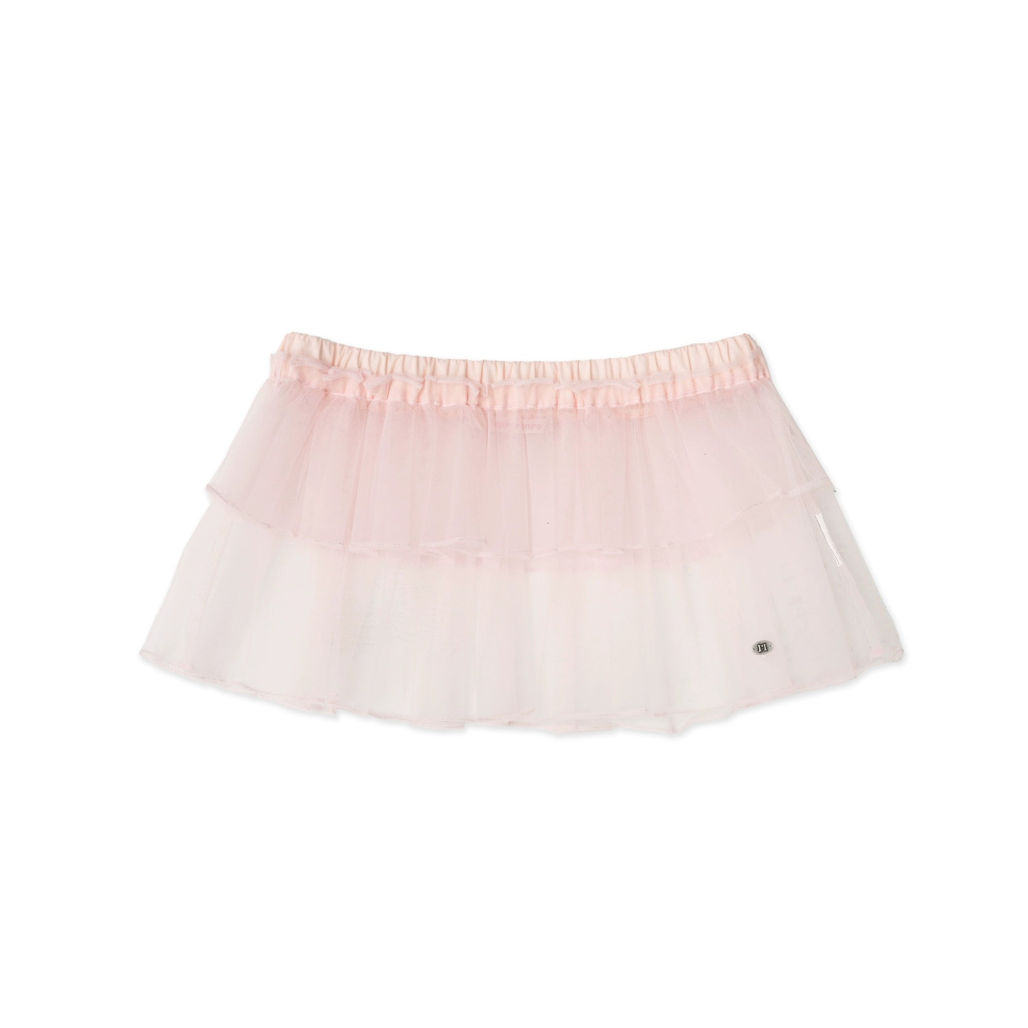MoroMoro Women's Layered Overlay Puff Skirt in Powder Pink