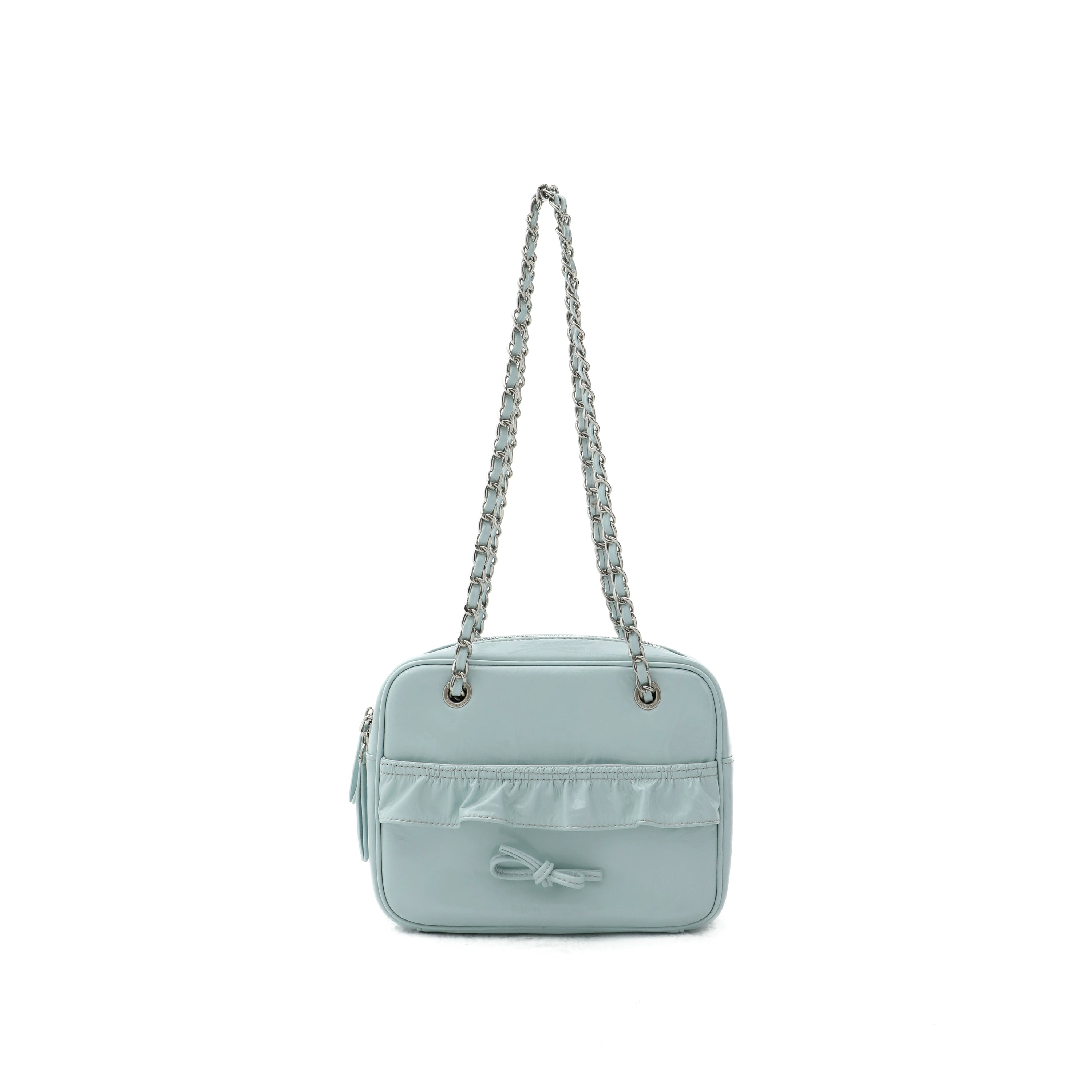 MoroMoro Chic Pleated Bow Crossbody Square Bag
