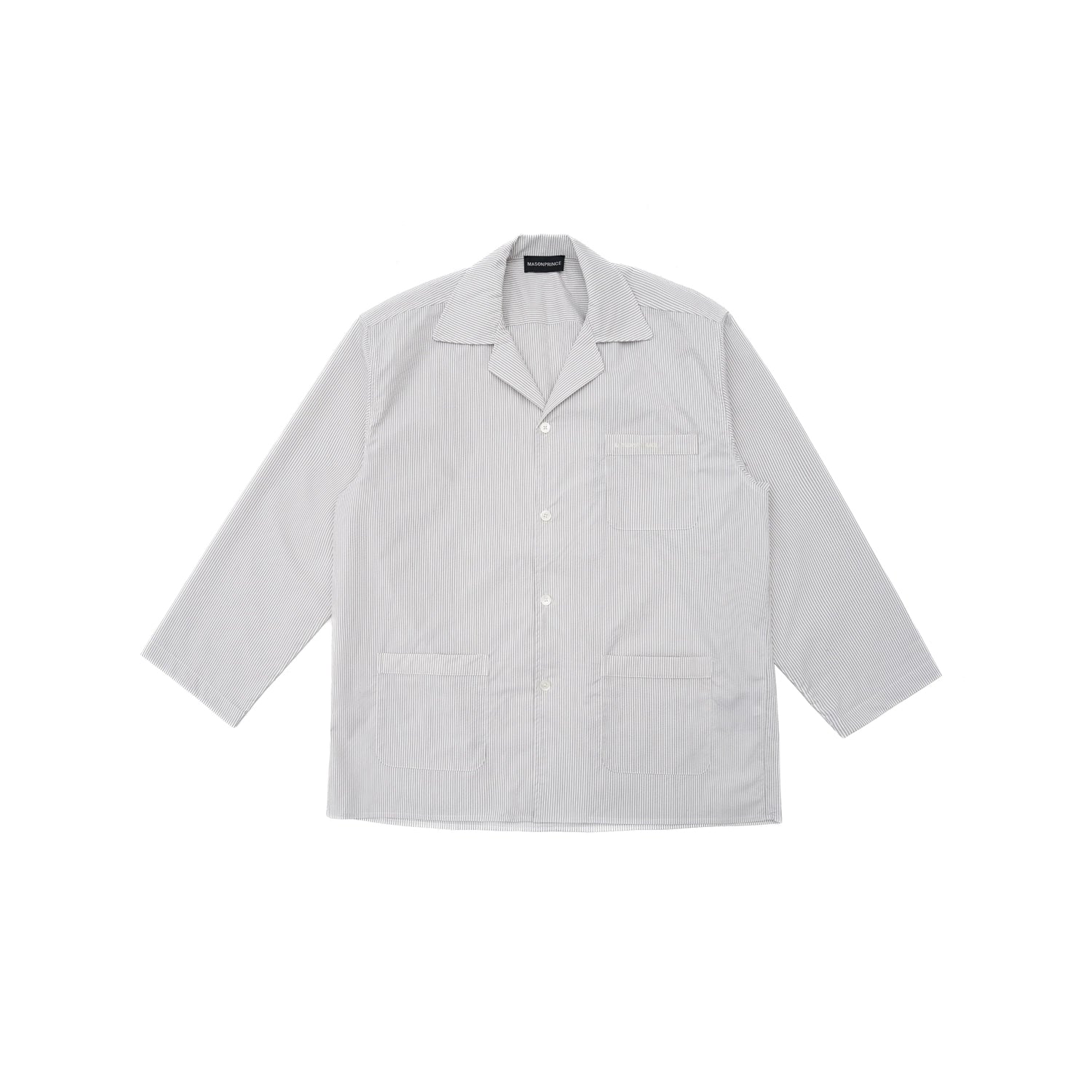 Mason Prince Casual Stripe Short/Long Sleeve Shirts