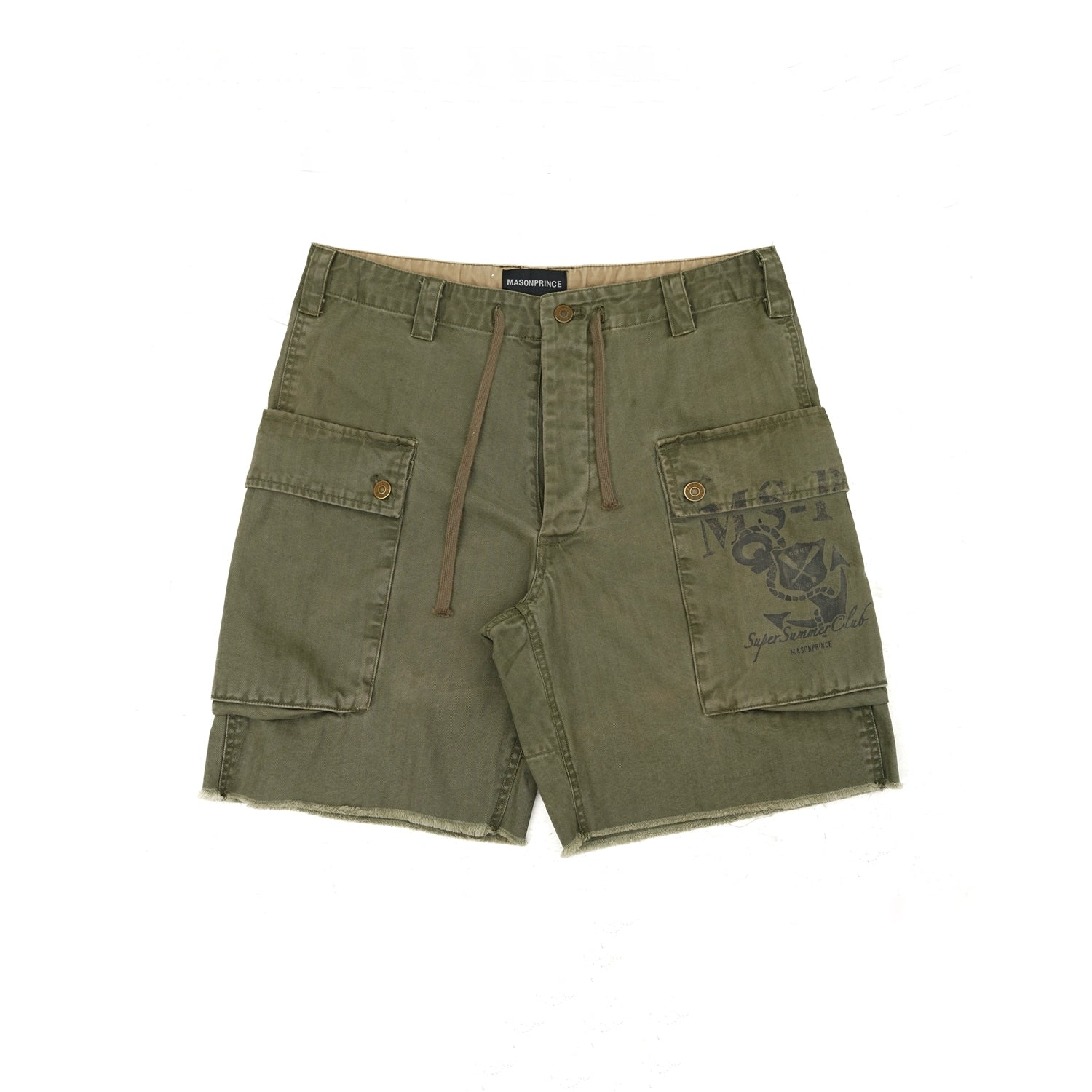 Mason Prince Cargo Work Shorts - Olive Green