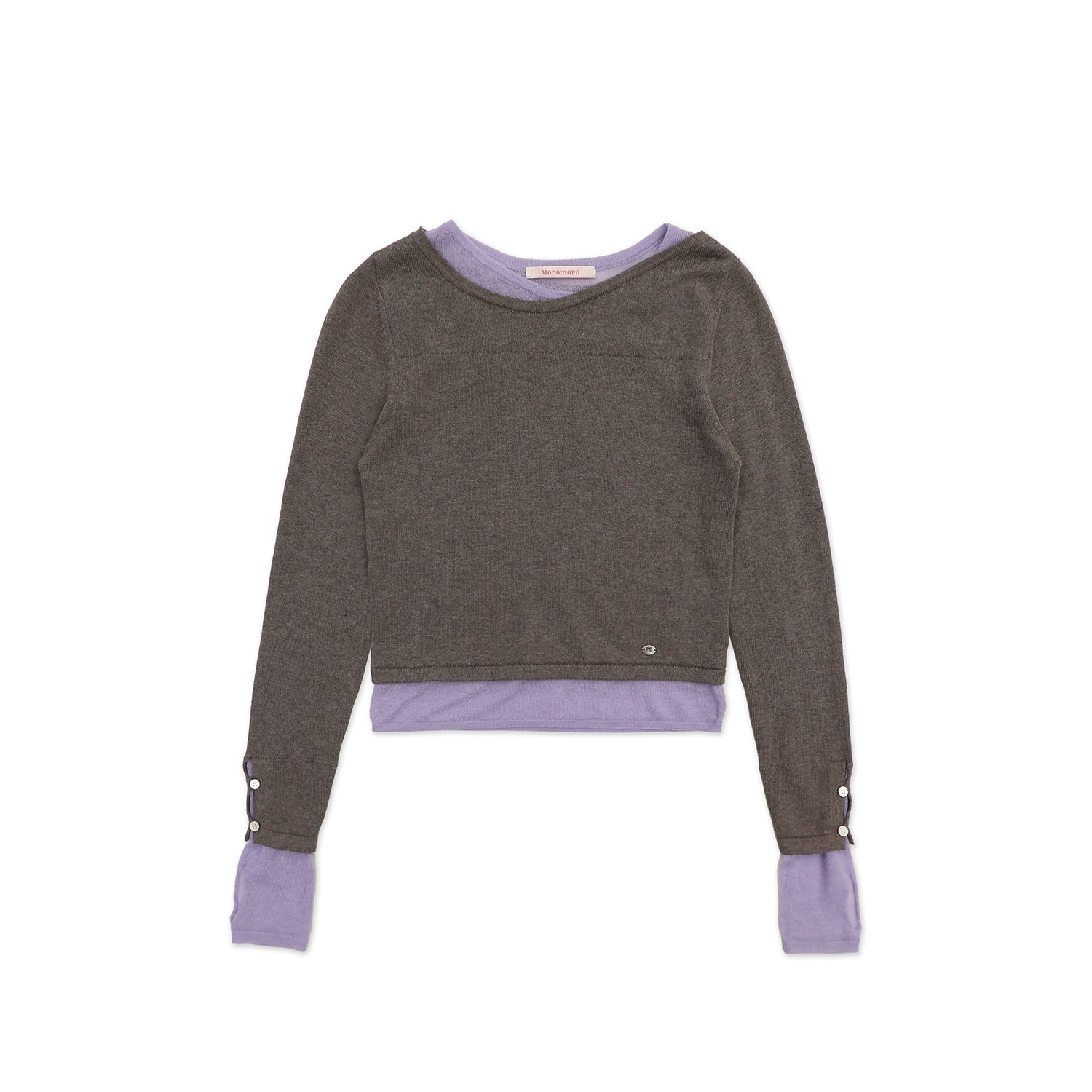 MoroMoro Asymmetric Color Clash Sweater