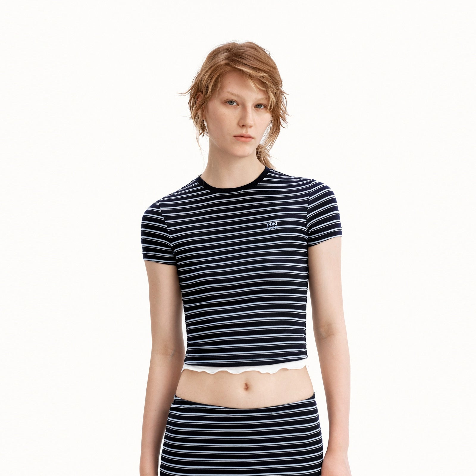 Puki Puki Retro Striped T-Shirt & Skirt Set