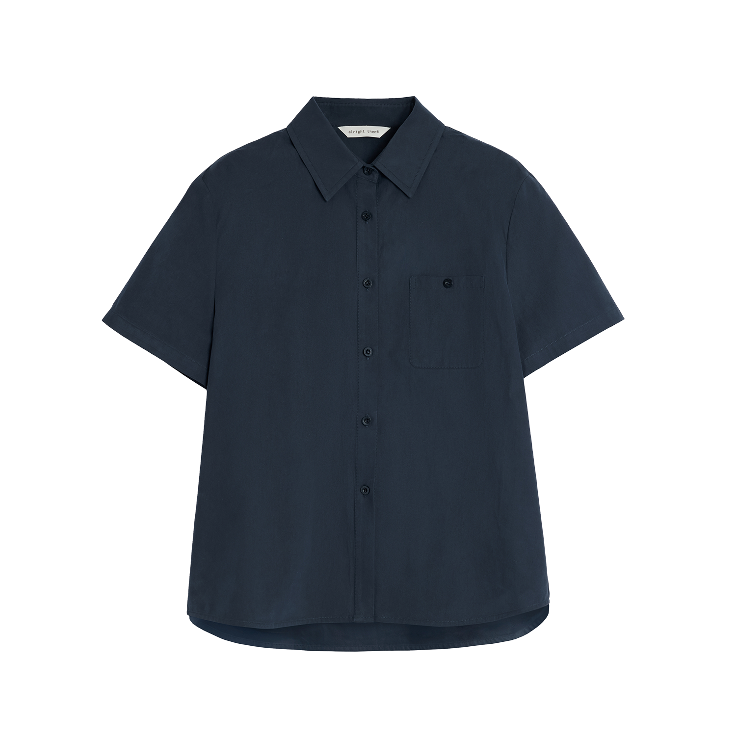 Alright Then Casual Combed Cotton Shirt in Navy Blue and Fig Reactionary