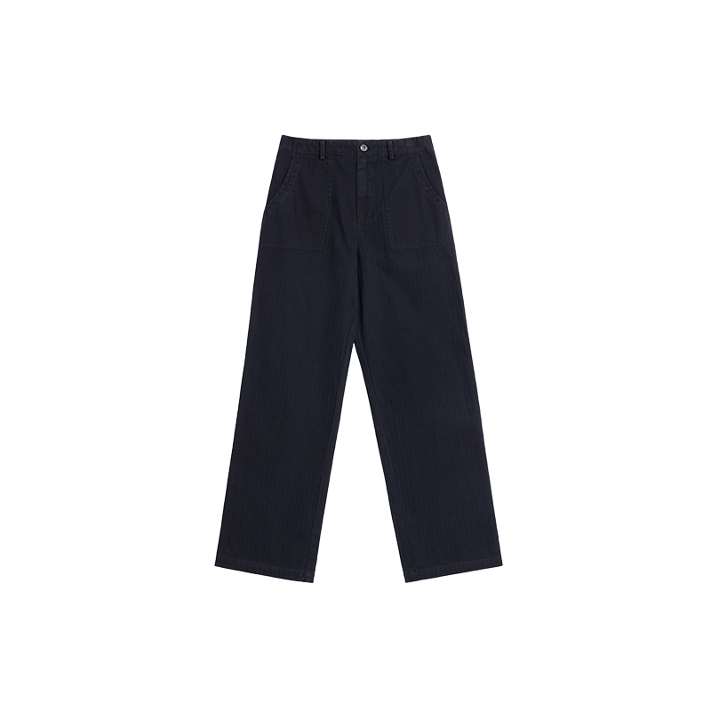 Alright Then Herringbone Vintage Washed Cotton Work Pants