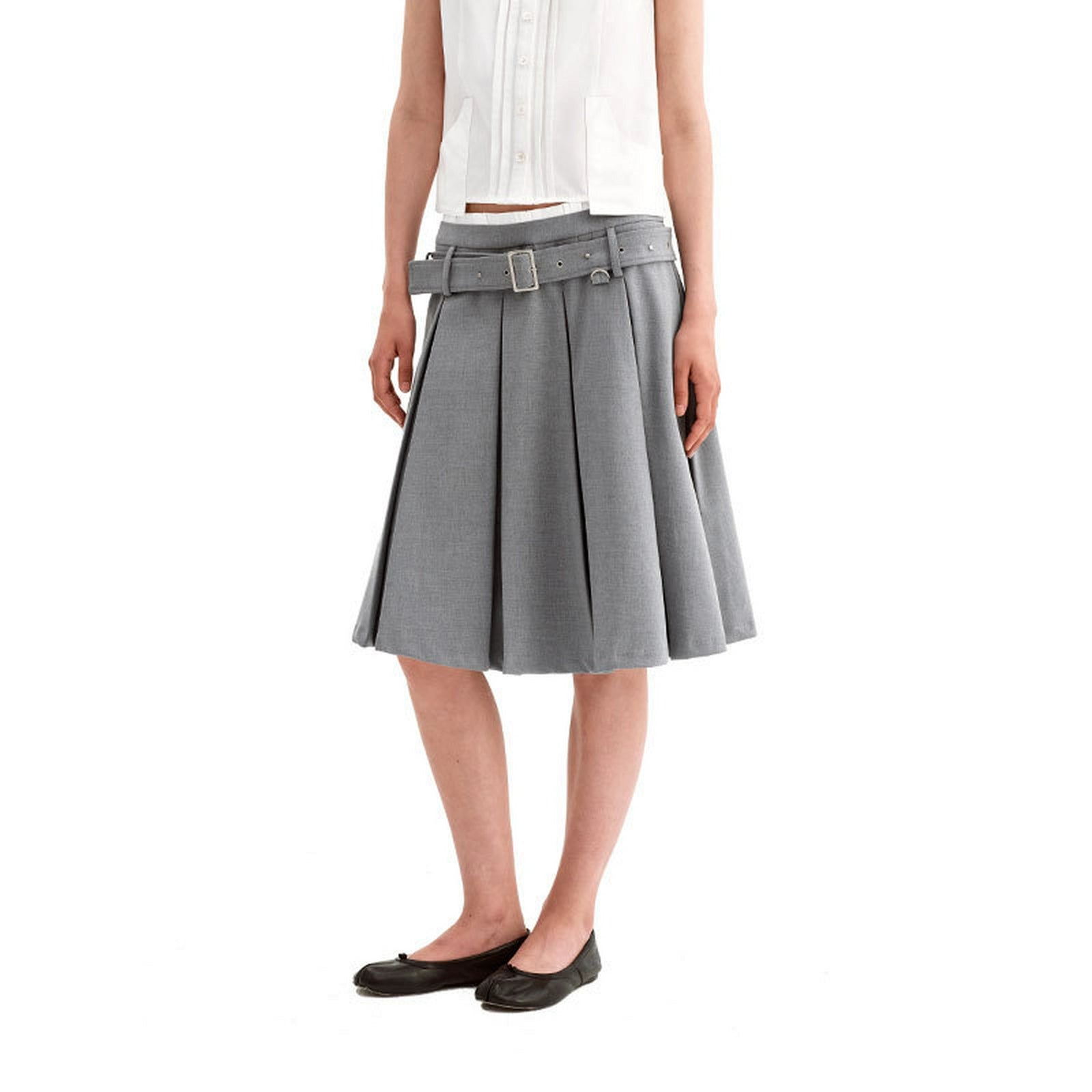 Puki Puki Vintage A-Line Belted Skirt
