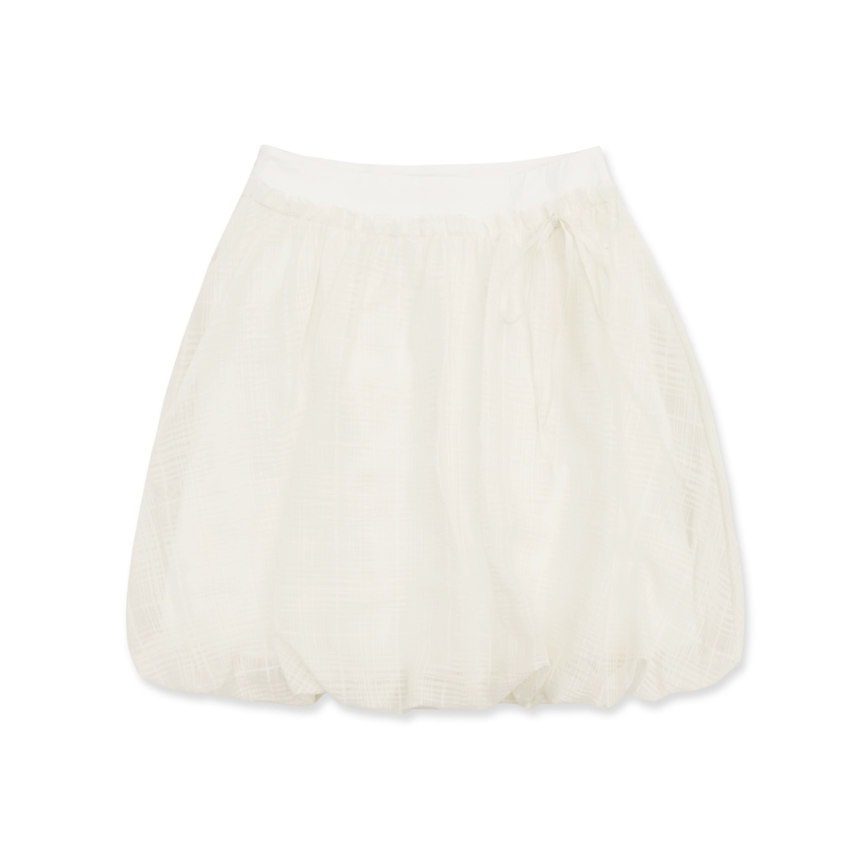 MoroMoro Sheer Plaid Bow Tie Skirt