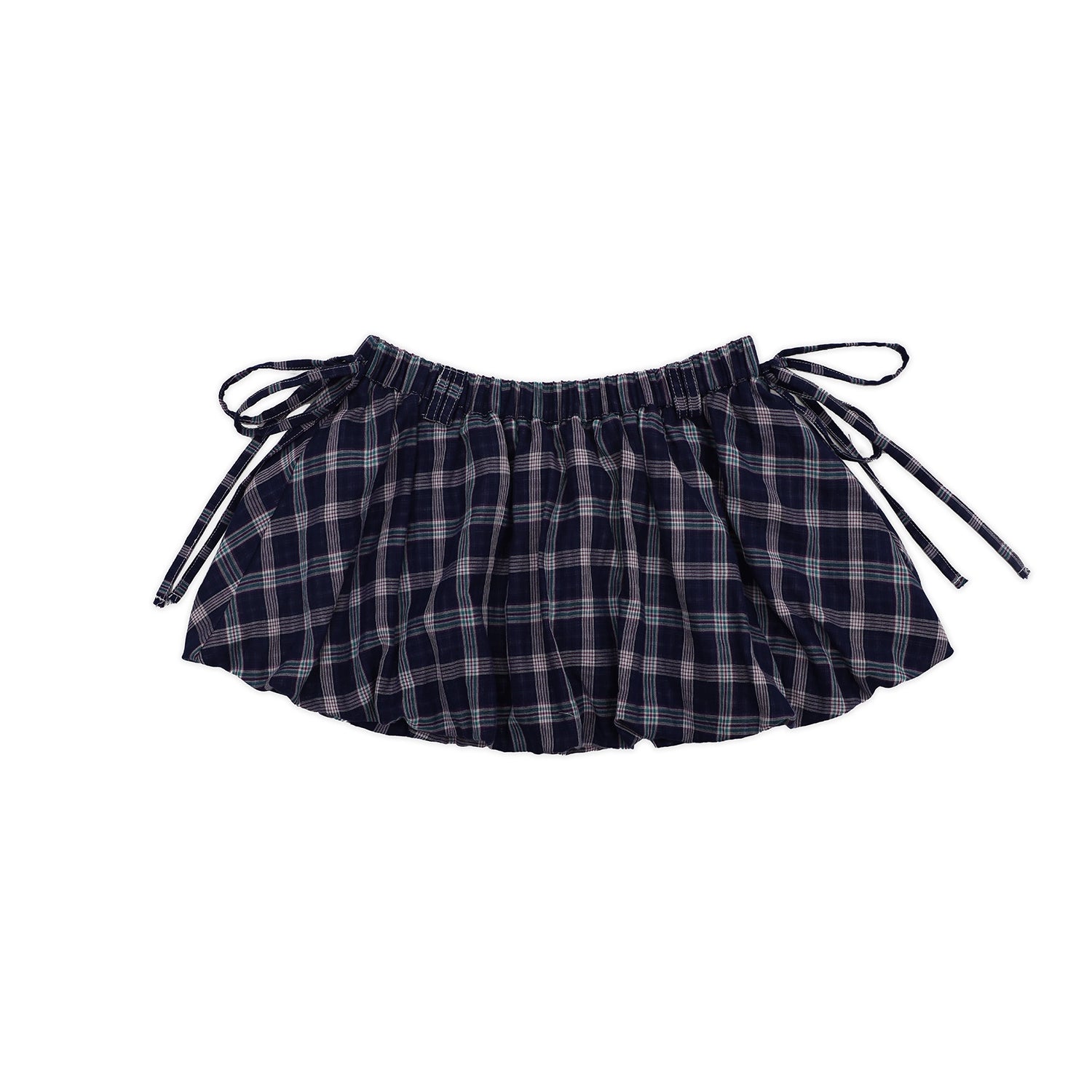 Moromoro Vintage Plaid Double Layer Skirt