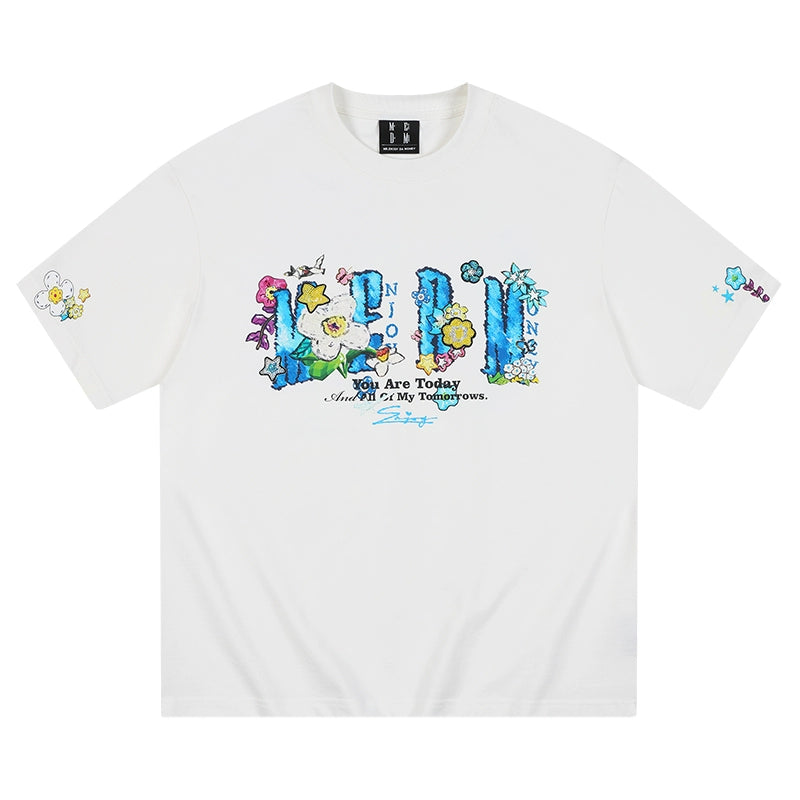 MEDM x NEWMASUS Floral 3D Graphic Tee for All