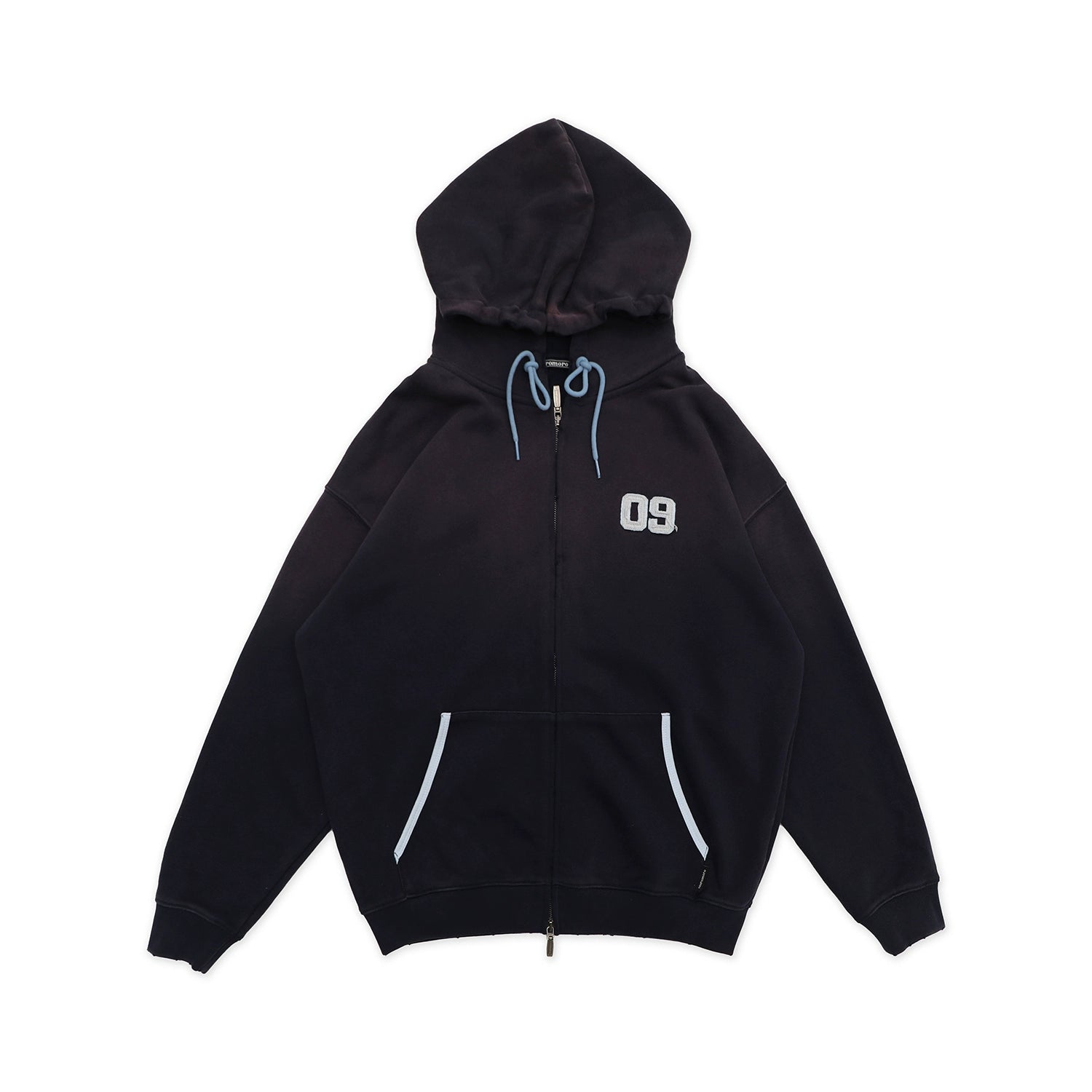MoroMoro Gradient Jet Horse Hoodie with Patch Embroidery