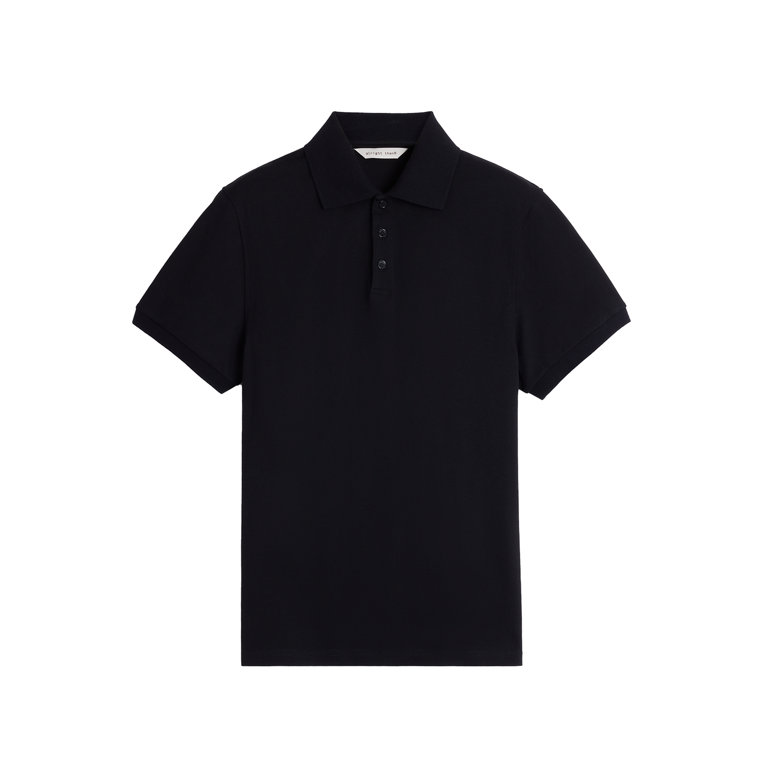 Alright Then Cotton Lycra Ribbed Polo Shirt
