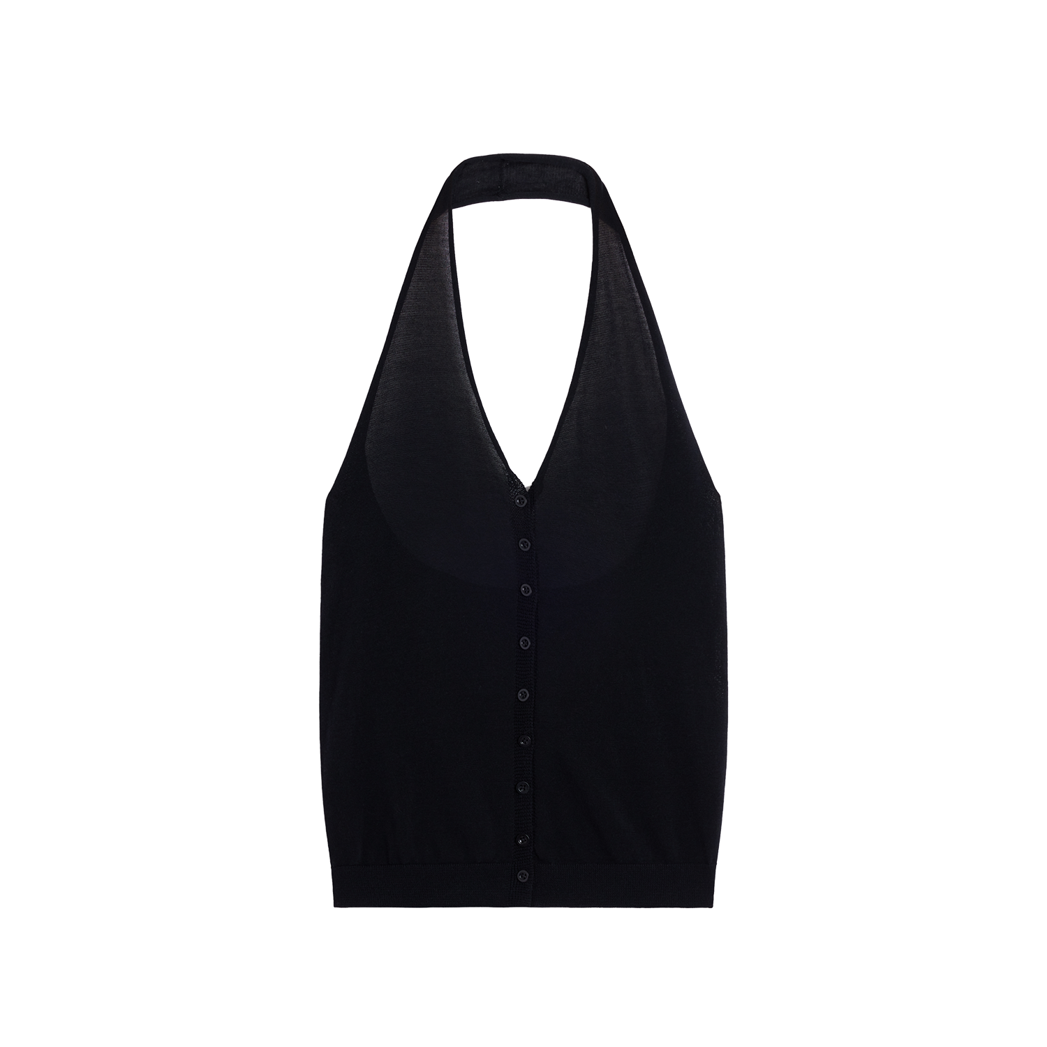 Alright Then Black Slimming V-Neck Cardigan Vest