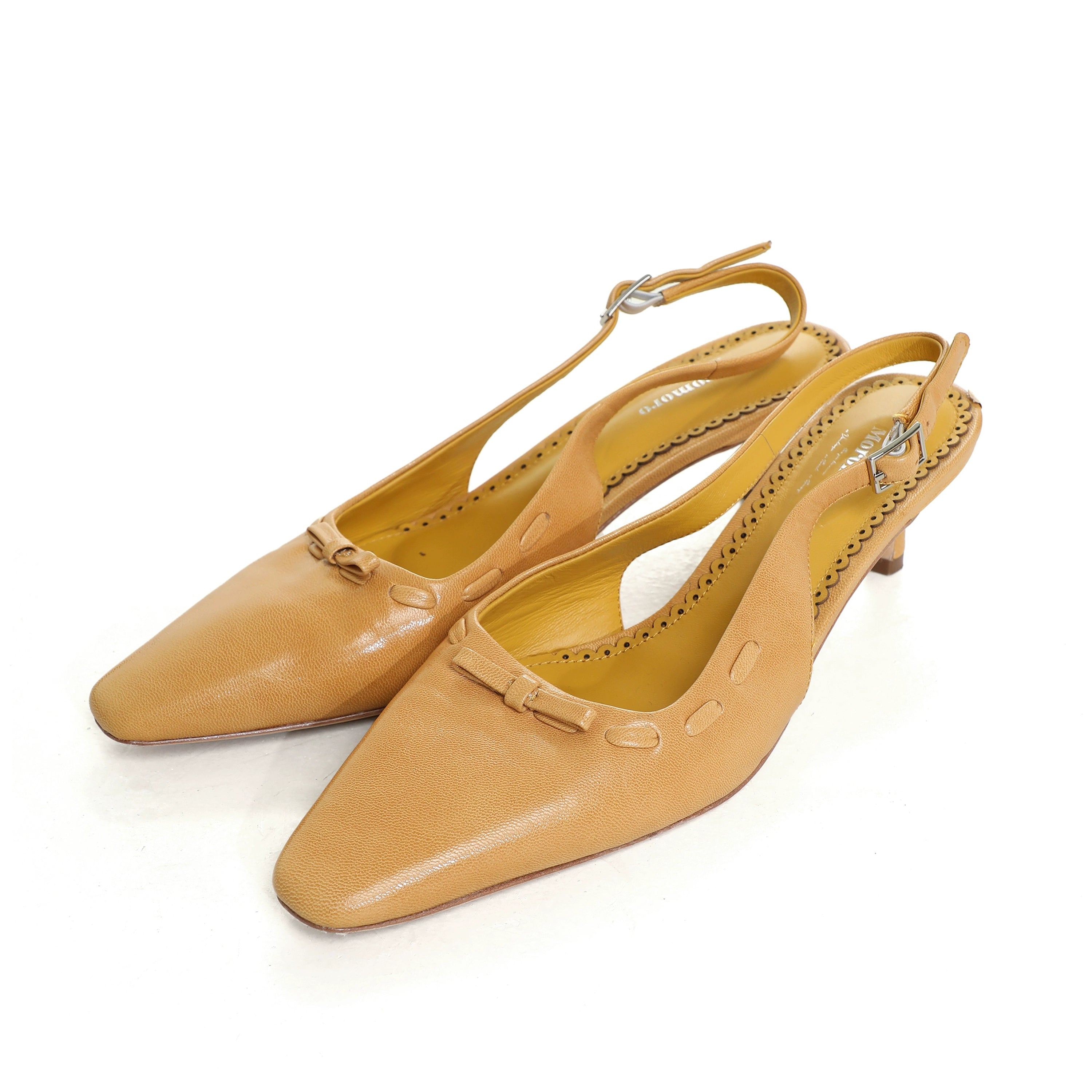 Moromoro Stylish Patent Leather Slingback Heels