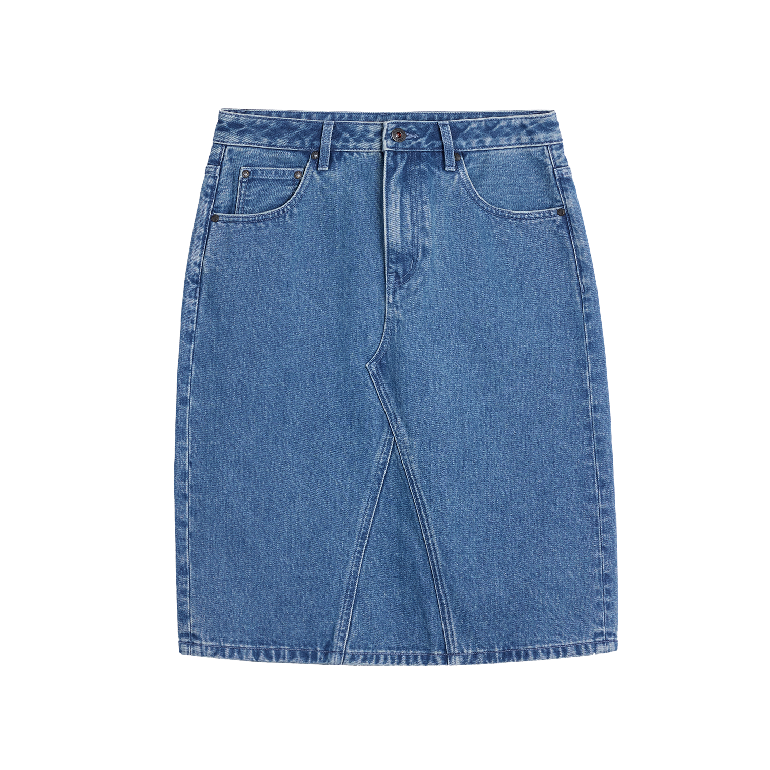 Alright Then Vintage Blue Denim Half Skirt
