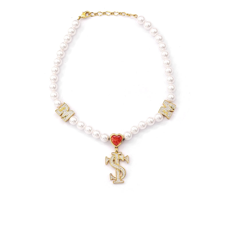 MEDM Ruby Heart Diamond Necklace for All