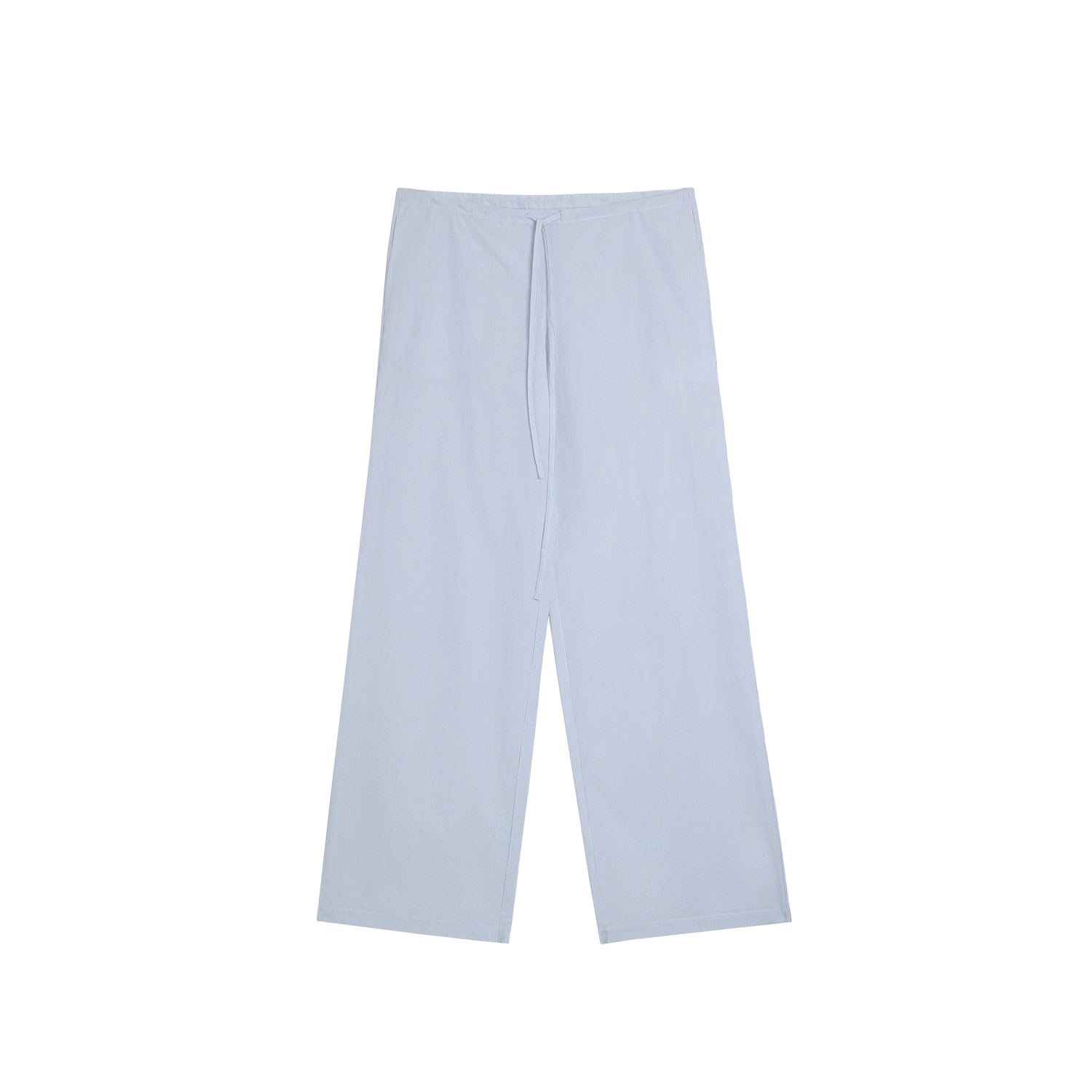 Alright Then Women's Blue and White Striped Drawstring Pants