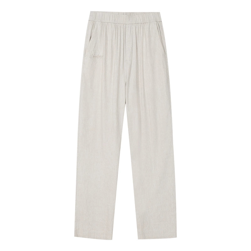 MEDM Men's Wide-Leg Linen Pants for Summer Comfort