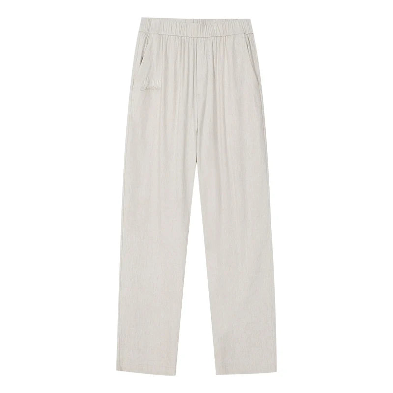 MEDM Men's Wide-Leg Linen Pants for Summer Comfort