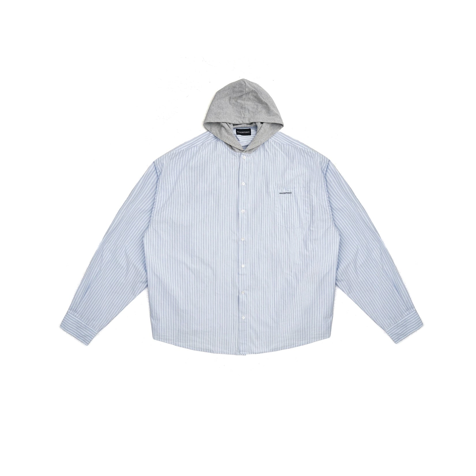 Mason Prince Striped Hooded Shirt - Fall Collection