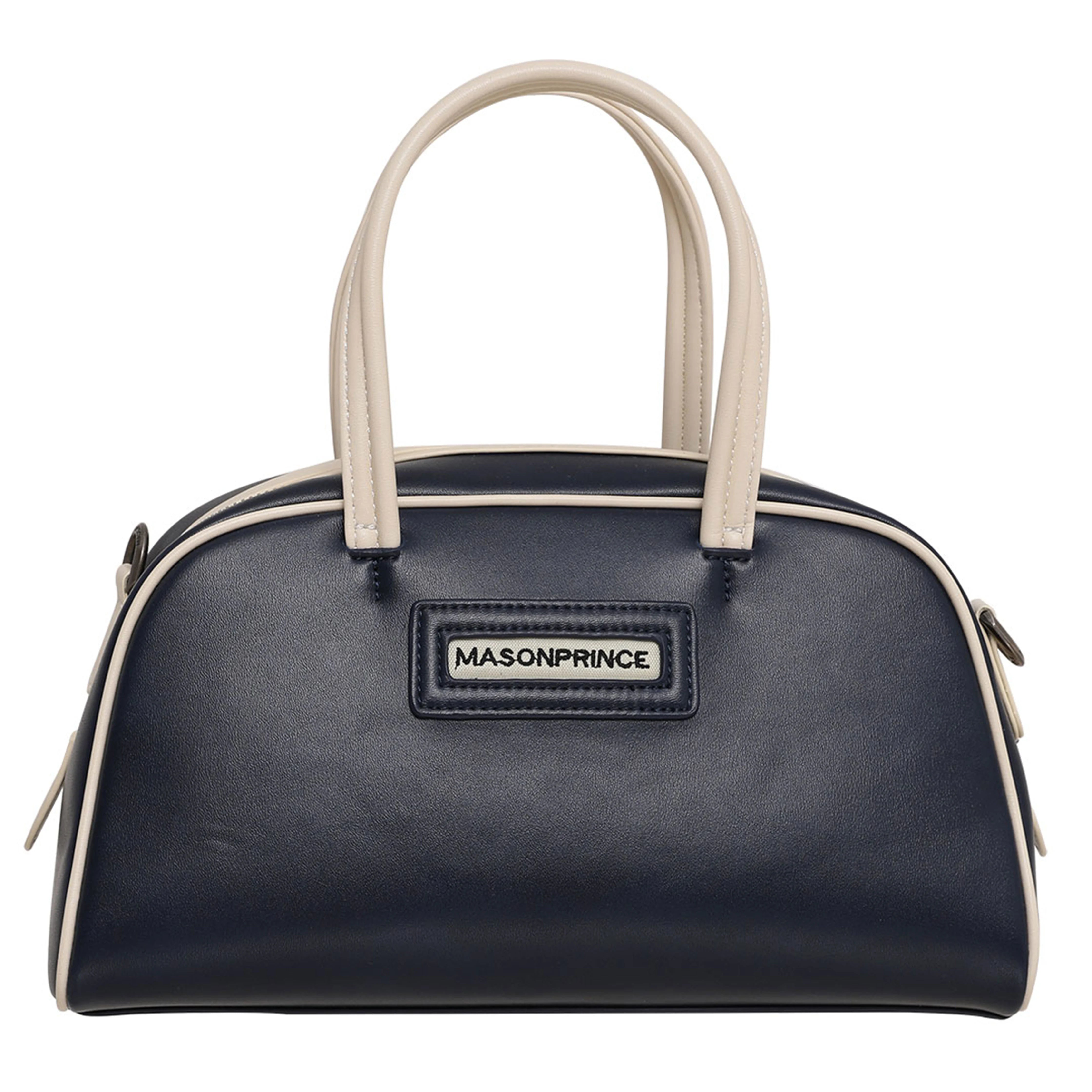 Mason Prince Stylish Retro Genderless Leather Bowling Bag