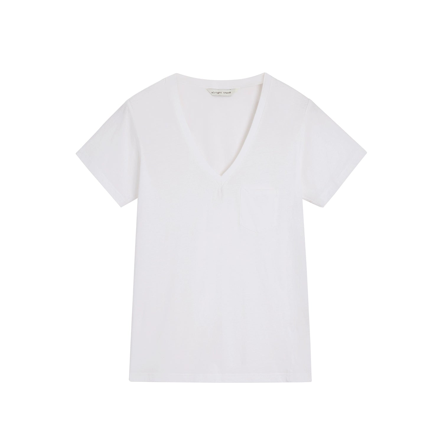 Alright Then Multicolor Loose Deep V-Neck T-Shirt