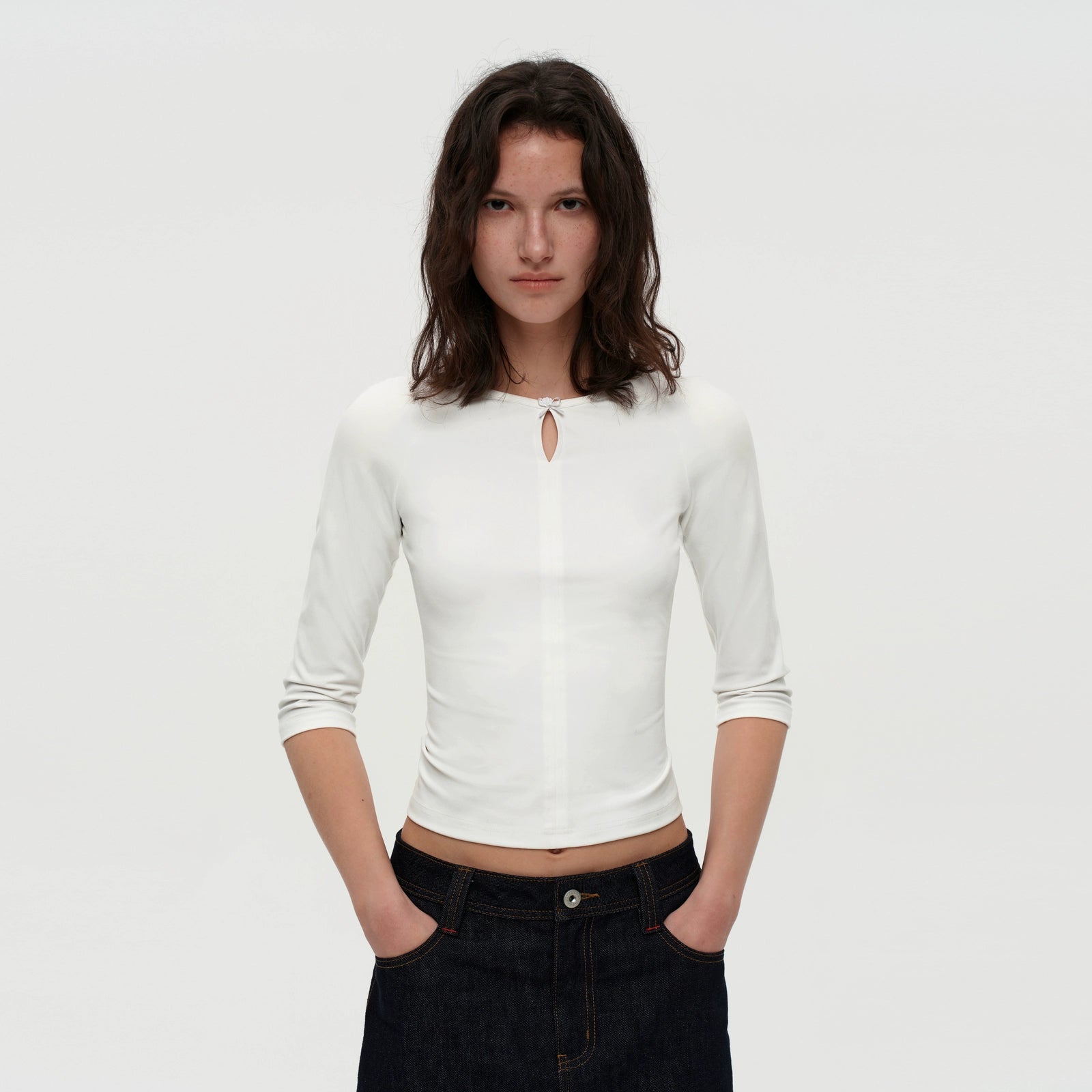 Puki Puki Stylish Modal Top with Keyhole Design
